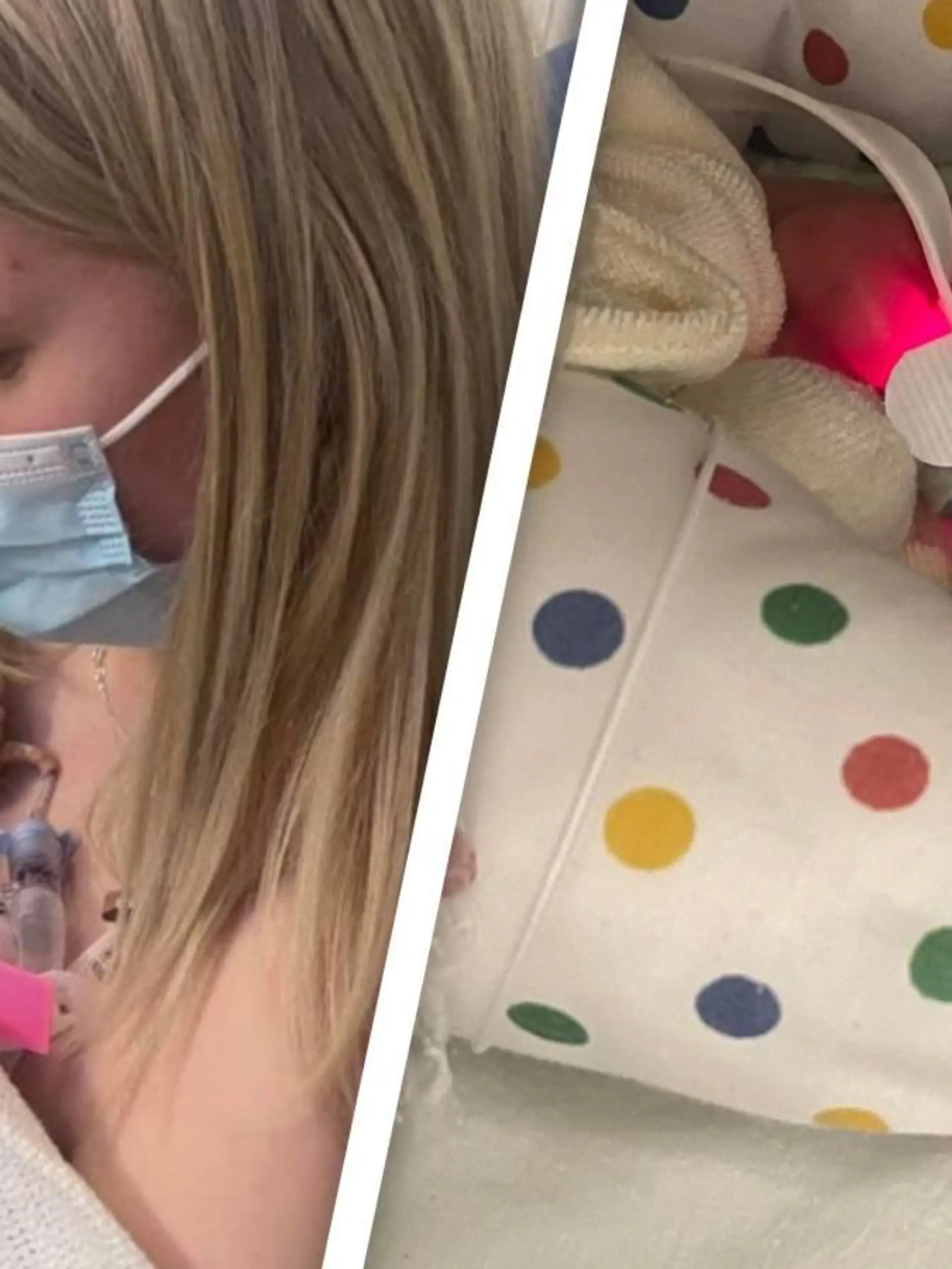 Mama Ellie Paton ist überglücklich, als sie ihre Tochter Hannah nach Wochen im Brutkasten zum ersten Mal im Arm halten darf.