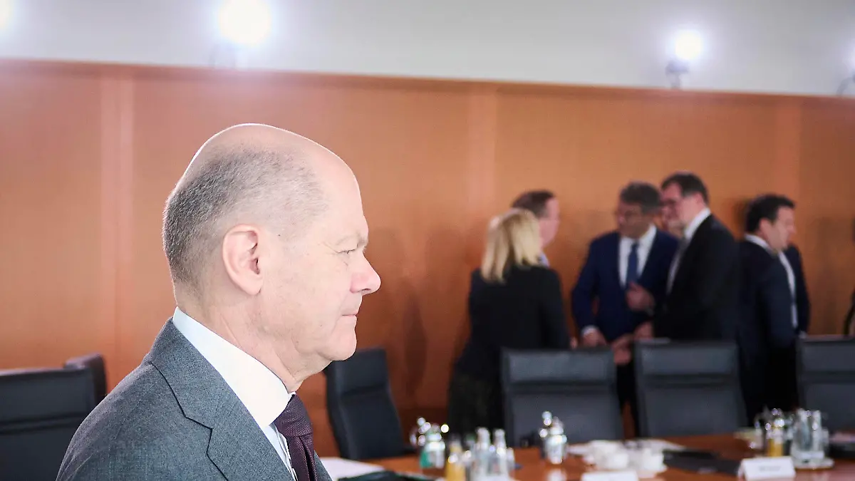Berlin, Kabinettssitzung der Bundesregierung im Bundeskanzleramt Kabinettssitzung der Bundesregierung am 10.05.2023 im Bundeskanzleramt in Berlin. Im Bild: Olaf Scholz Bundeskanzler, SPD Berlin Bundeskanzleramt Berlin Deutschland *** Berlin, Cabinet meeting of the Federal Government in the Federal Chancellery Cabinet meeting of the Federal Government on 10 05 2023 in the Federal Chancellery in Berlin In the picture Olaf Scholz Federal Chancellor, SPD Berlin Federal Chancellery Berlin Germany