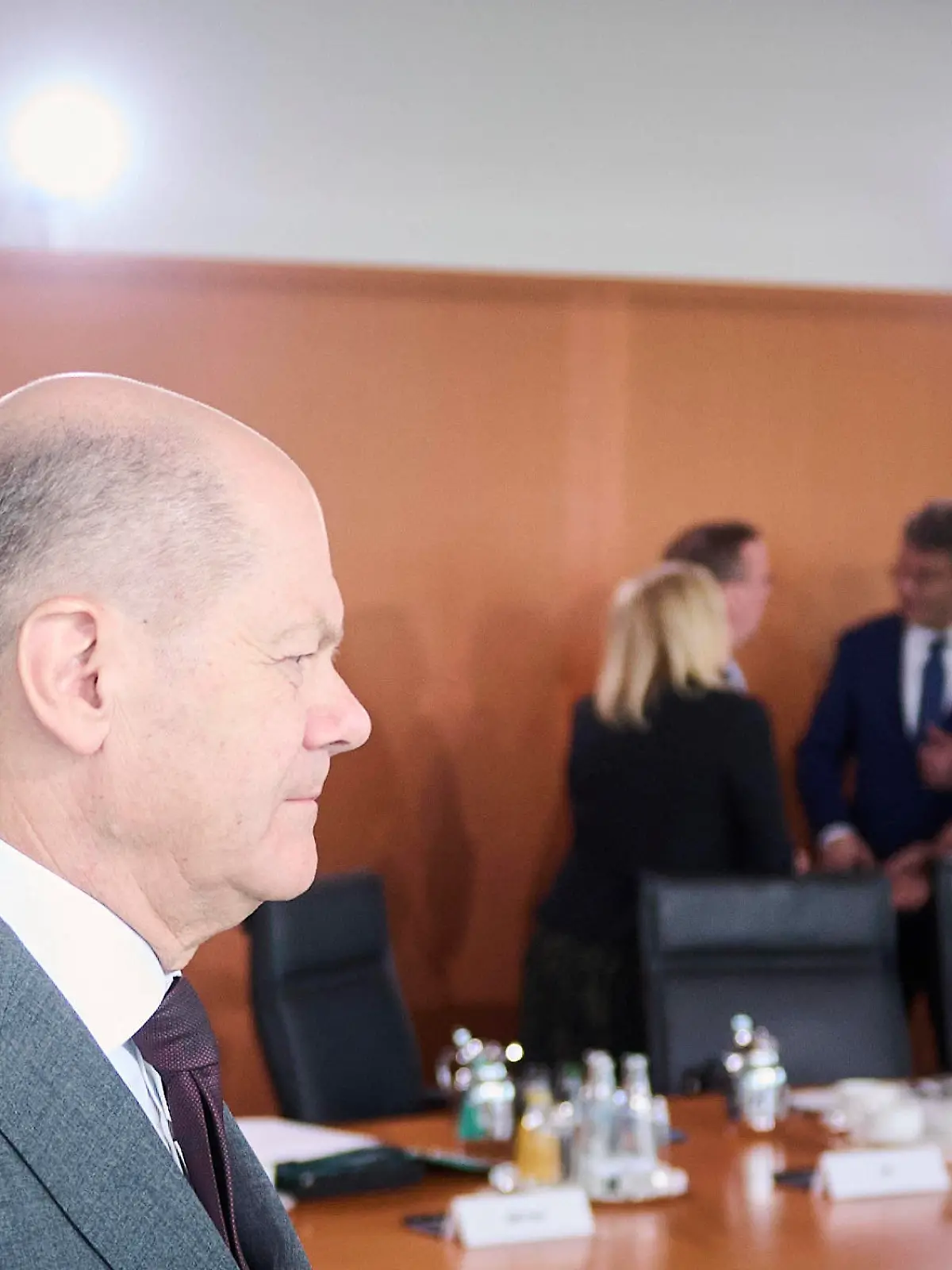 Berlin, Kabinettssitzung der Bundesregierung im Bundeskanzleramt Kabinettssitzung der Bundesregierung am 10.05.2023 im Bundeskanzleramt in Berlin. Im Bild: Olaf Scholz Bundeskanzler, SPD Berlin Bundeskanzleramt Berlin Deutschland *** Berlin, Cabinet meeting of the Federal Government in the Federal Chancellery Cabinet meeting of the Federal Government on 10 05 2023 in the Federal Chancellery in Berlin In the picture Olaf Scholz Federal Chancellor, SPD Berlin Federal Chancellery Berlin Germany