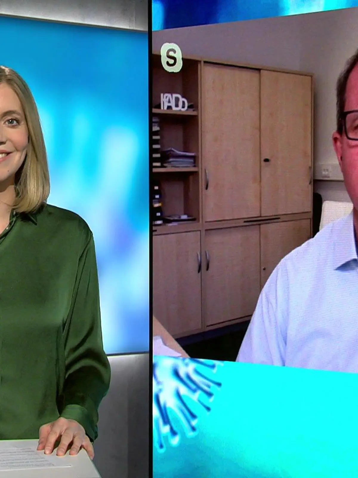 Nele Balgo spricht mit Prof. Carsten Watzl