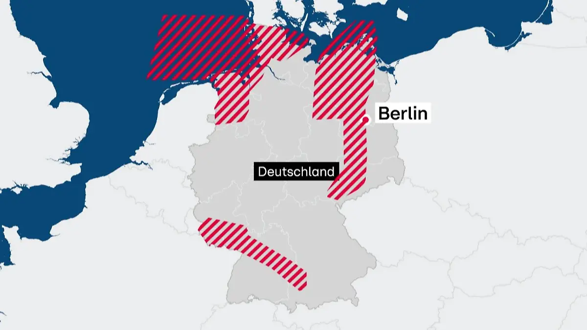 Die "Air Defender 23"-Übungsräume in der Übersicht.