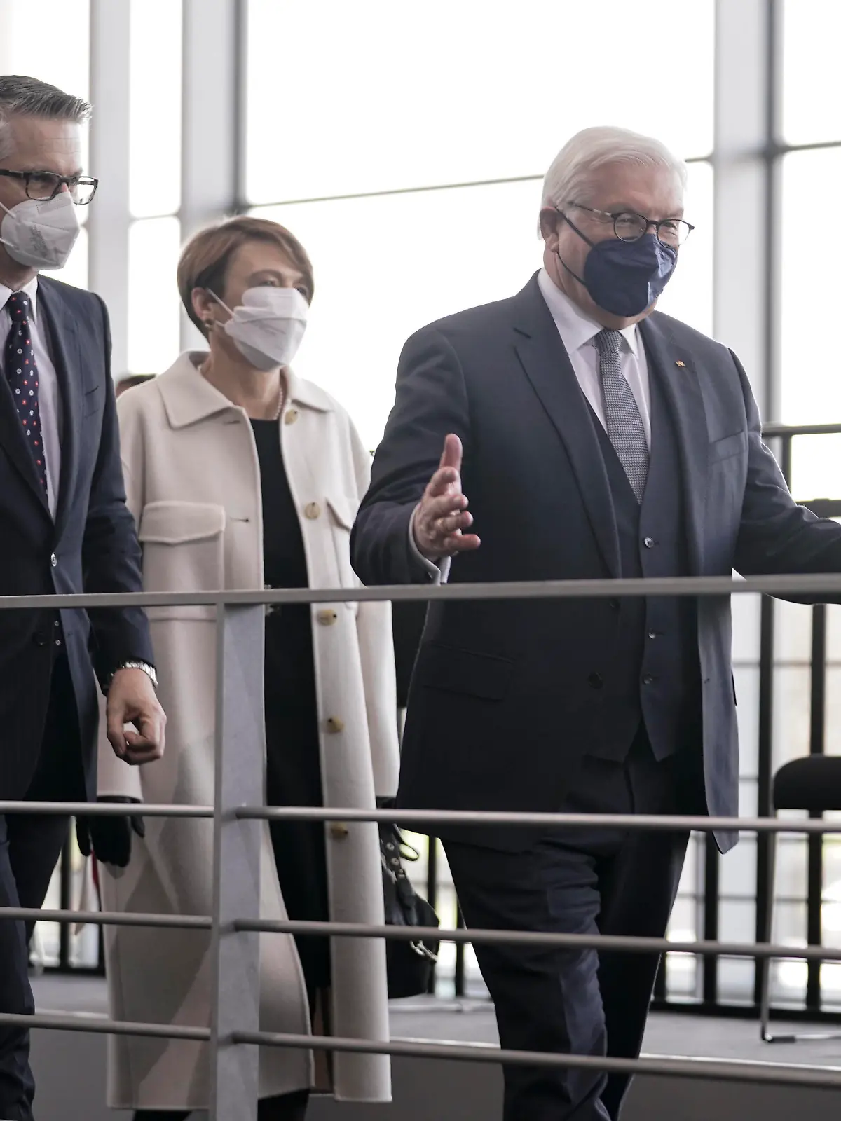 17. Bundesversammlung Wahl des Bundespraesidenten Aktuell, 13.02.2022, Berlin, Bundespraesident Frank-Walter Steinmeier und Elke Buedenbender auf der Ehrentribuene bei der 17. Bundesversammlung im Paul-Loebe-Haus in Berlin Berlin Berlin Deutschland *** 17 Federal Assembly Election of the Federal President Current, 13 02 2022, Berlin, German President Frank Walter Steinmeier and Elke Buedenbender on the honorary tribune at the 17 Federal Assembly in the Paul Loebe House in Berlin Berlin Germany