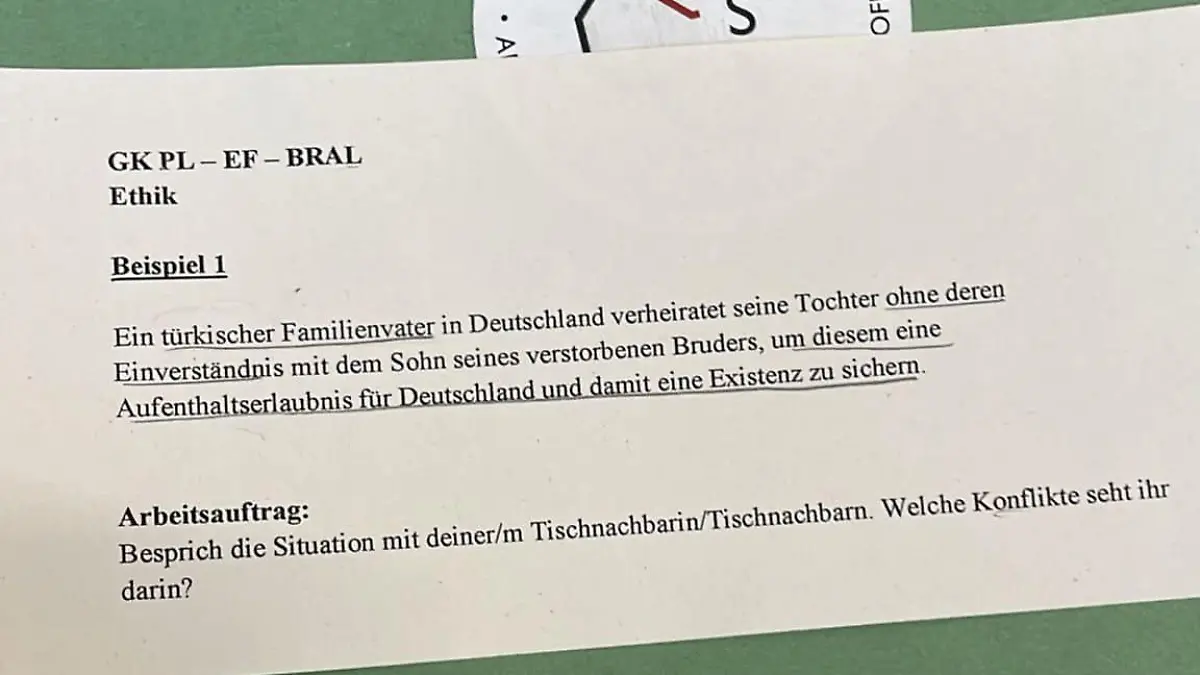 Diese Aufgabe an einem Siegburger Gymnasium sorgt für Aufsehen.