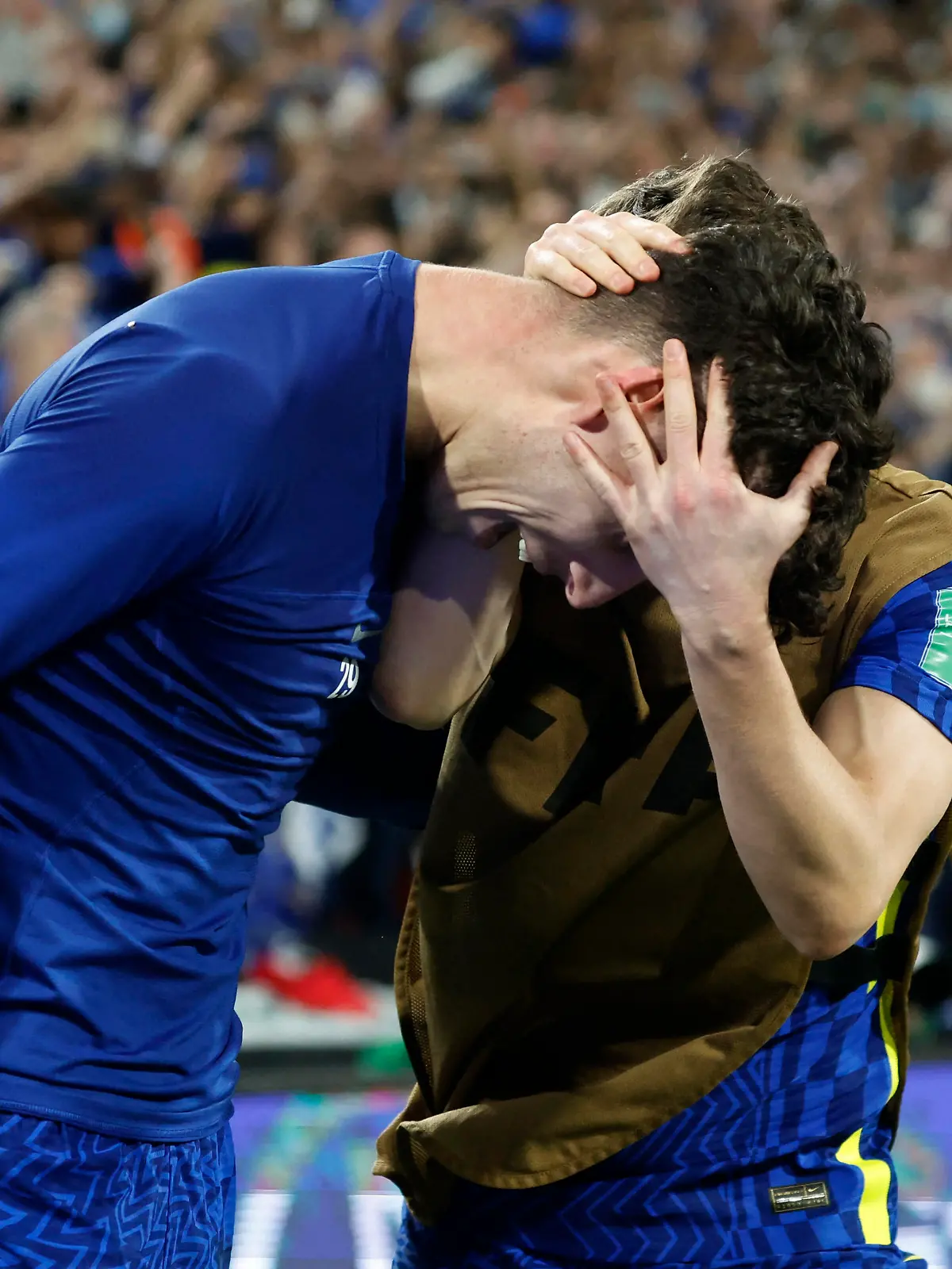 Soccer Football - Club World Cup - Final - Chelsea v Palmeiras - Mohammed Bin Zayed Stadium, Abu Dhabi, United Arab Emirates - February 12, 2022  Chelsea's Kai Havertz celebrates scoring their second goal REUTERS/Suhaib Salem