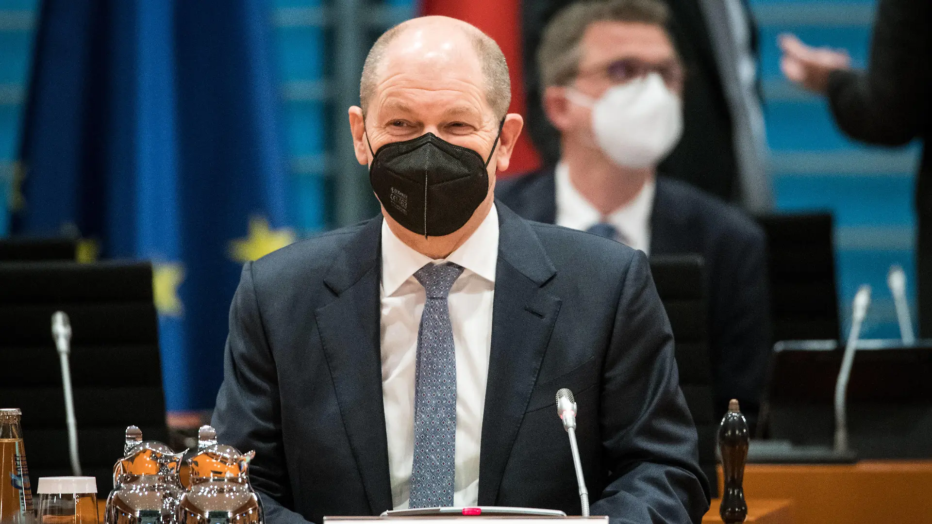  Bundeskanzler Olaf Scholz SPD am 09.02.22 bei der Kabinettsitzung der Bundesregierung im Kanzleramt in Berlin. Foto: bildgehege Kabinettsitzung der Bundesregierung *** Chancellor Olaf Scholz SPD on 09 02 22 at the cabinet meeting of the federal government in the Chancellery in Berlin photo bildgehege cabinet meeting of the federal government