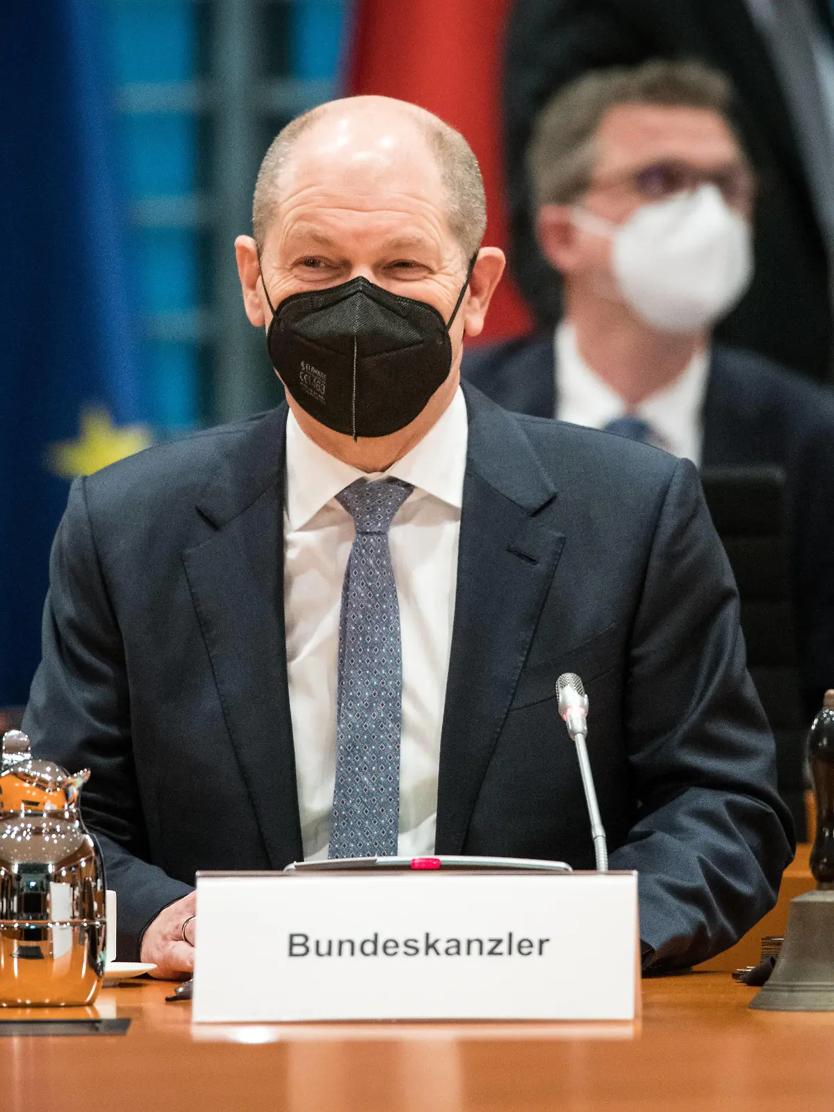  Bundeskanzler Olaf Scholz SPD am 09.02.22 bei der Kabinettsitzung der Bundesregierung im Kanzleramt in Berlin. Foto: bildgehege Kabinettsitzung der Bundesregierung *** Chancellor Olaf Scholz SPD on 09 02 22 at the cabinet meeting of the federal government in the Chancellery in Berlin photo bildgehege cabinet meeting of the federal government