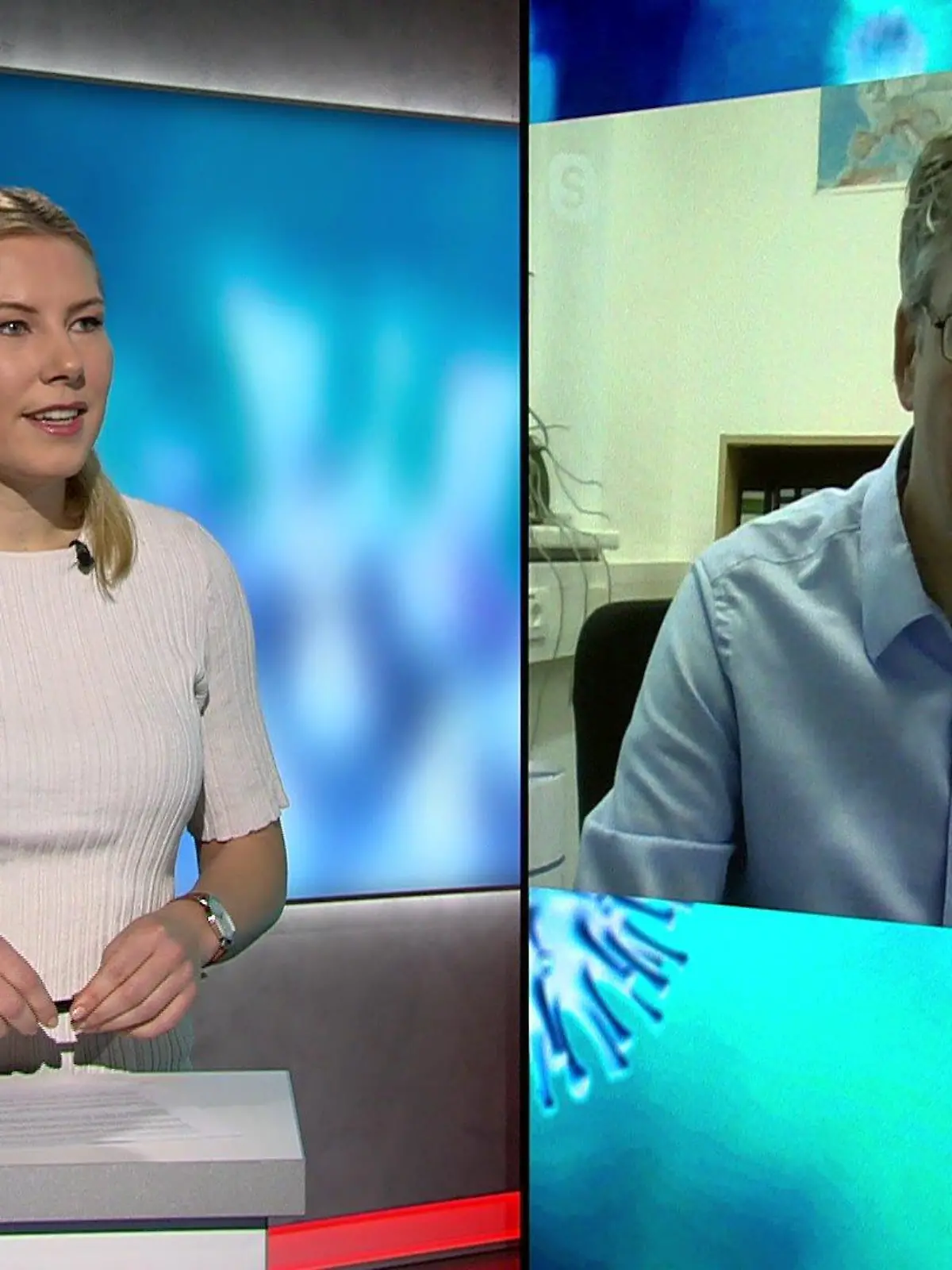 Prof. Timo Ulrichs und RTL-Reporterin Vivian Bahlmann
