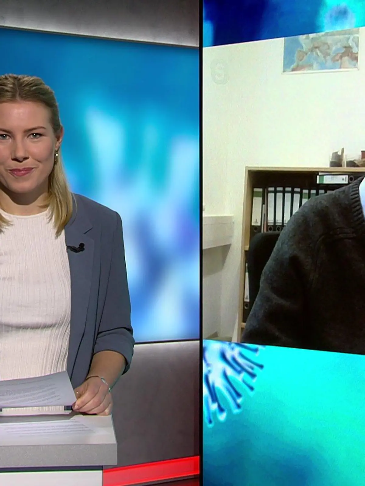 Vivian Bahlmann spricht mit Prof. Timo Ulrichs