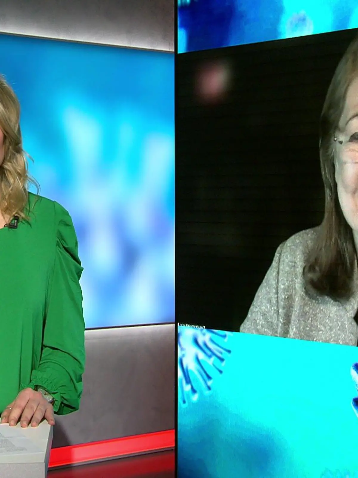 Vivian Bahlmann spricht mit Prof. Helga Rübsamen-Schaeff