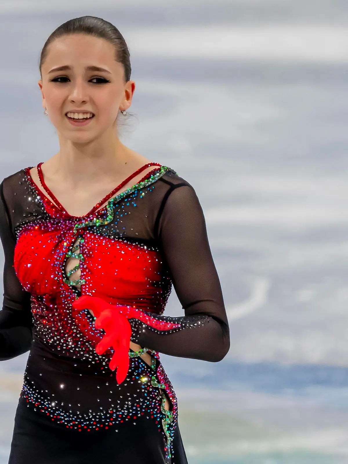  February 7, 2022, Beijing, Hebei, China: Kamila VALIEVA ROC competes at the Capital Indoor Stadium during the Beijing 2022 Winter Olympics in Beijing, Hebei, China Olympics Beijing 2022: February 7, 2022 PUBLICATIONxINxGERxSUIxAUTxONLY - ZUMAa161 20220207_zaa_a161_238 Copyright: xWalterxG.xArcexSr.x