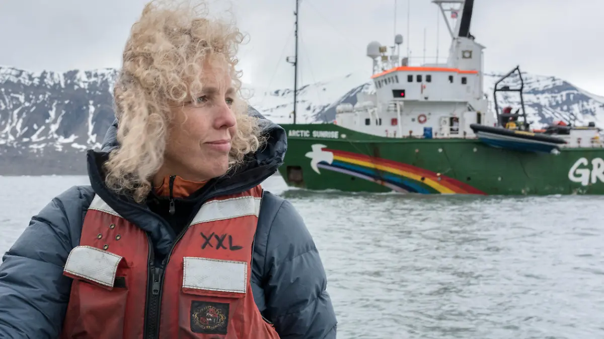 ARCHIV - 04.10.2021, Norwegen, ---: Jennifer Morgan, Executive Director Greenpeace International, nimmt an einer Greenpeace Kampagne teil. Die US-amerikanische Umweltaktivistin Jennifer Morgan soll nach einem «Spiegel»-Bericht Sonderbeauftragte der Bundesregierung für internationale Klimapolitik werden. (zu dpa: «Spiegel»: Greenpeace-Chefin wird Regierungsbeauftragte für Klima) Foto: Christian Åslund/Greenpeace/dpa - ACHTUNG: Nur zur redaktionellen Verwendung im Zusammenhang mit der aktuellen Berichterstattung und nur mit vollständiger Nennung des vorstehenden Credits +++ dpa-Bildfunk +++