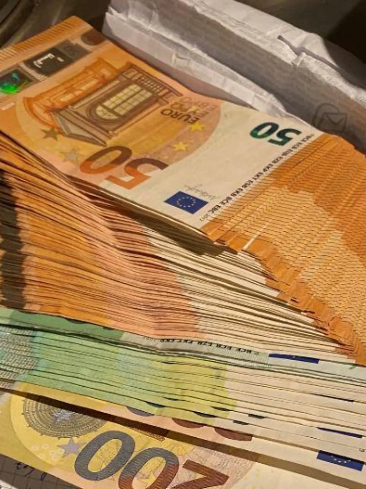sichergestelltes Geld