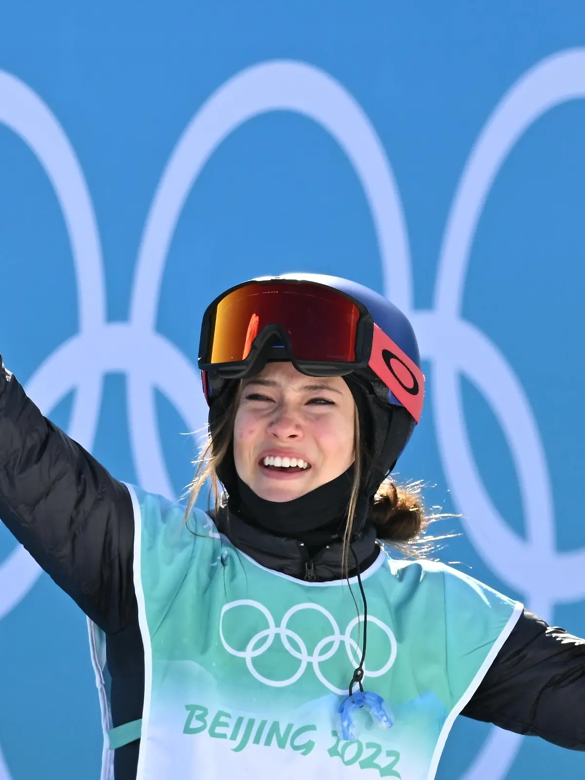 8107550 08.02.2022 China's Gu Ailing Eileen reacts after winning the gold medal in the freestyle skiing women's freeski big air final run during the Beijing 2022 Winter Olympic Games at Big Air Shougang in Beijing, China. Alexey Filippov / Sputnik
