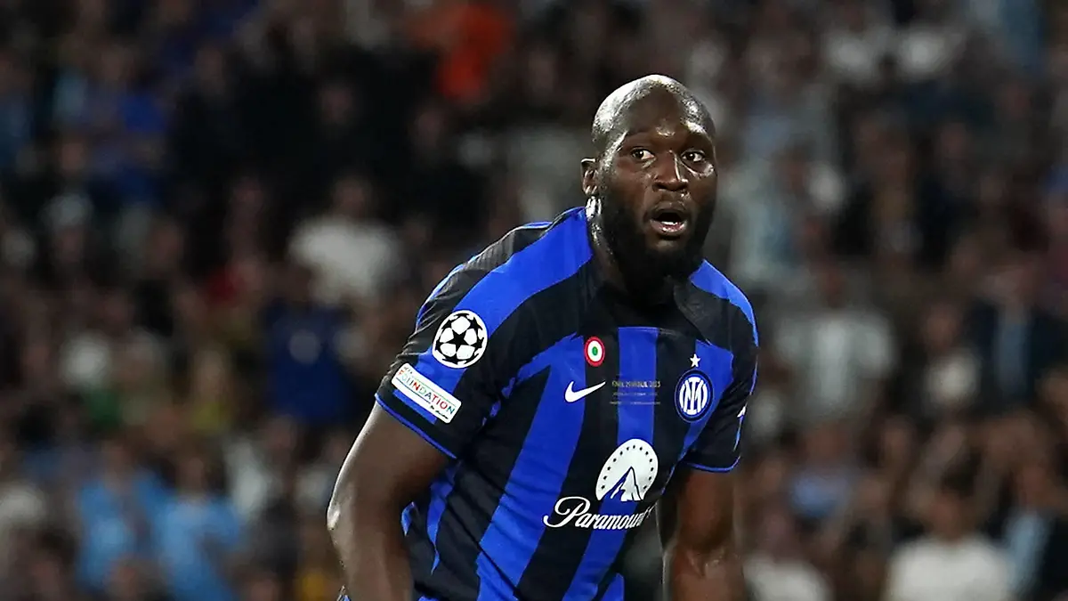 Manchester City v Inter Milan - UEFA Champions League - Final - Ataturk Olympic Stadium Inter Milan s Romelu Lukaku rues a missed chance during the UEFA Champions League final match at the Ataturk Olympic Stadium, Istanbul. Picture date: Saturday June 10, 2023. Use subject to restrictions. Editorial use only, no commercial use without prior consent from rights holder. PUBLICATIONxNOTxINxUKxIRL Copyright: xMartinxRickettx 72558431