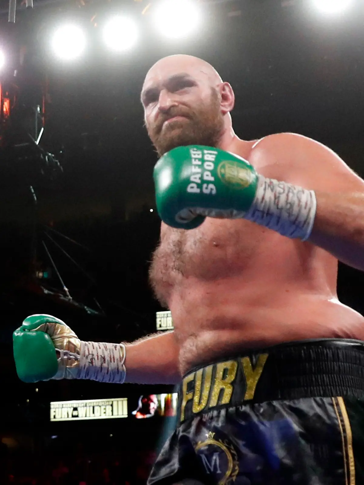 Boxing - Tyson Fury v Deontay Wilder - WBC Heavyweight Title - T-Mobile Arena, Las Vegas, Nevada, U.S. - October 9, 2021 Tyson Fury celebrates after winning the fight against Deontay Wilder REUTERS/Steve Marcus