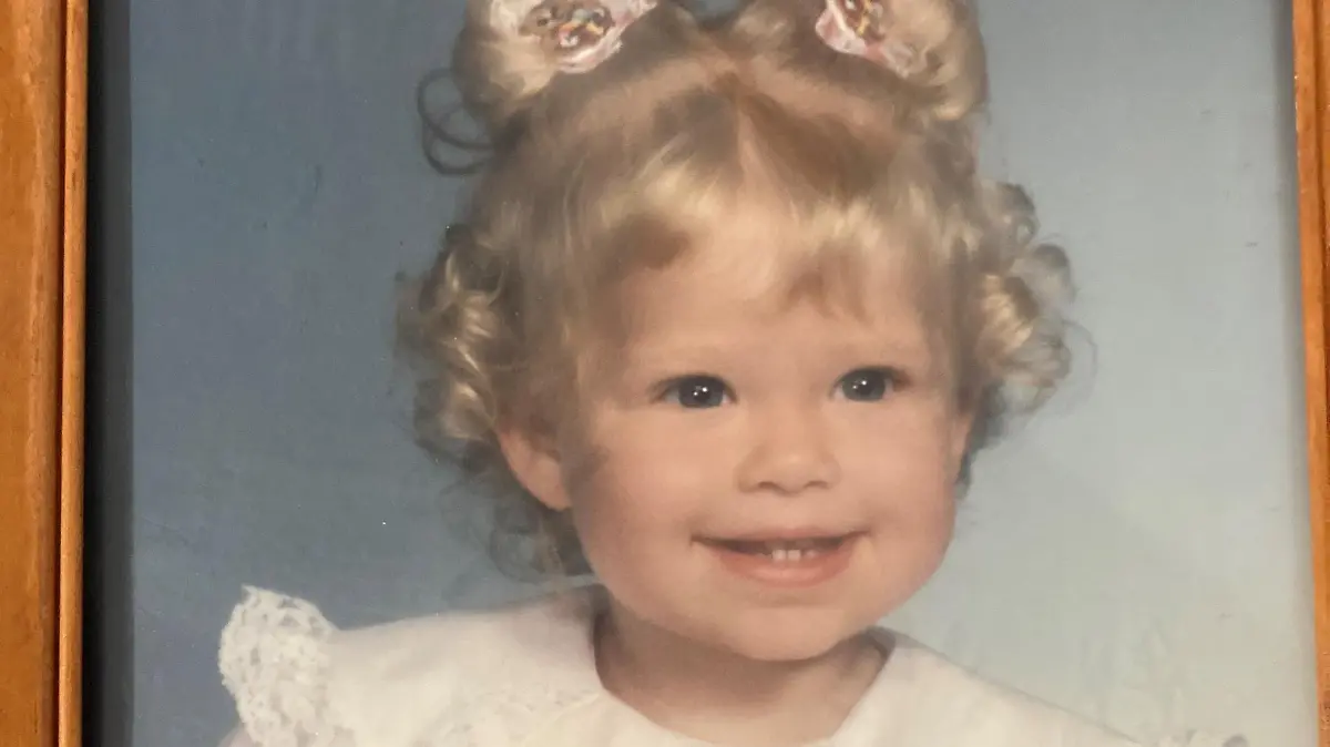 Jessica Harvey als Baby.
