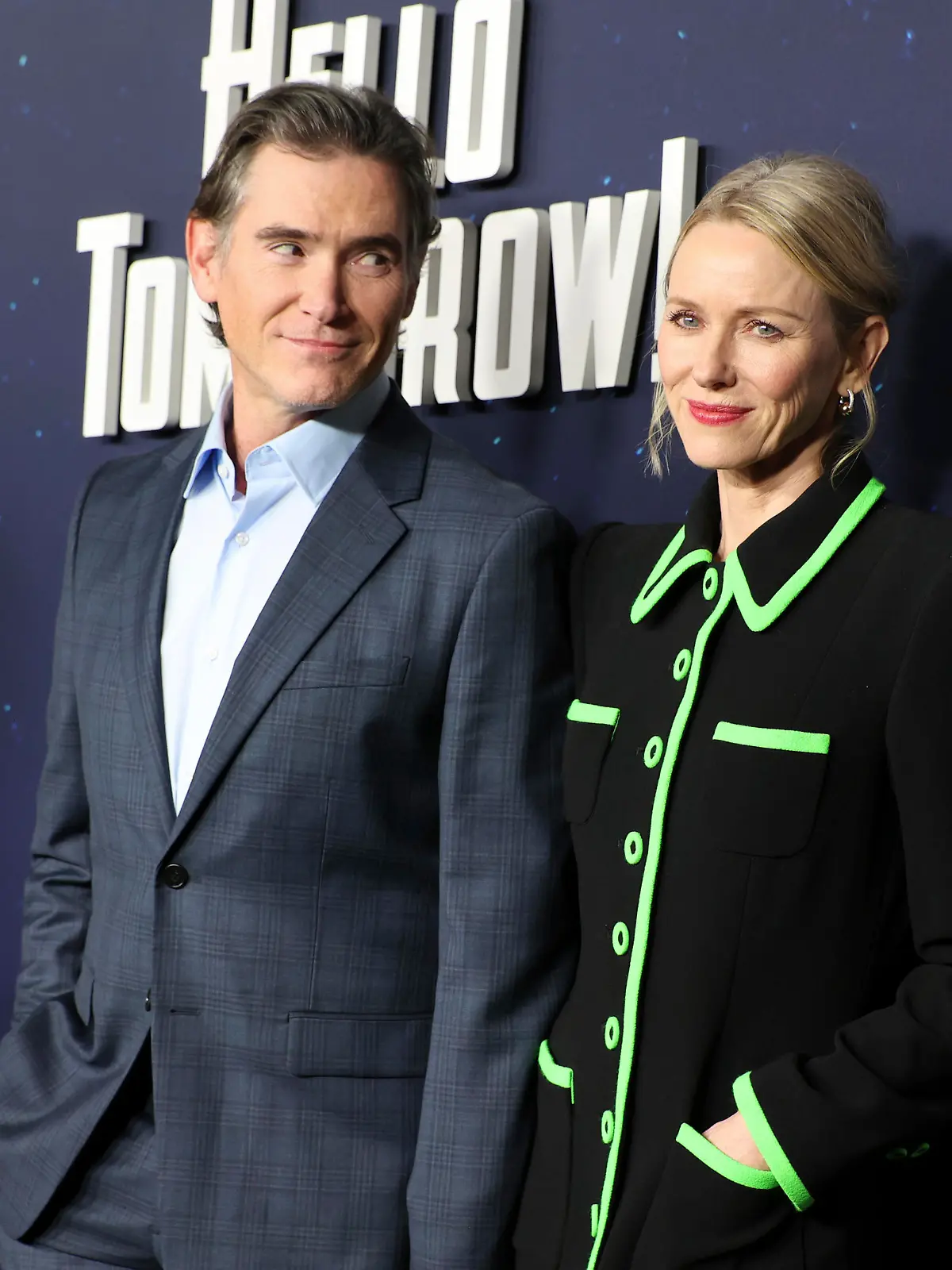 Billy Crudup, left, and Naomi Watts attend the premiere of Apple TV 's "Hello Tomorrow" at The Whitby Hotel on Wednesday, Feb. 15, 2023, in New York. (Photo by CJ Rivera/Invision/AP)