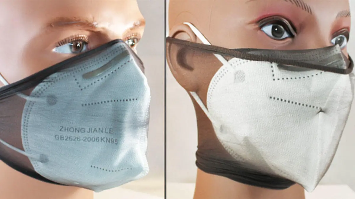 Das Tragen von Damenstrumpfhosen über der Maske kann das Risiko einer Ansteckung mit Corona erheblich verringern.