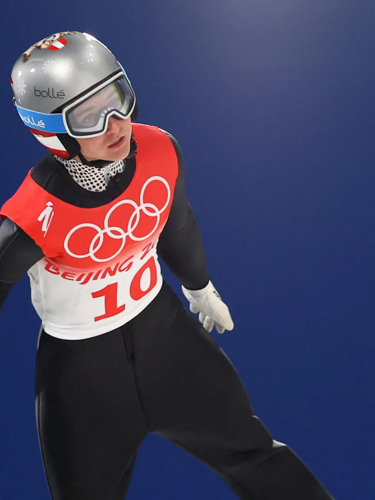 2022 Beijing Olympics - Ski Jumping - Women's NH Ind. Trial for Comp. - National Ski Jumping Centre, Zhangjiakou, China - February 5, 2022. Sophie Sorschag of Austria in action. REUTERS/Hannah Mckay
