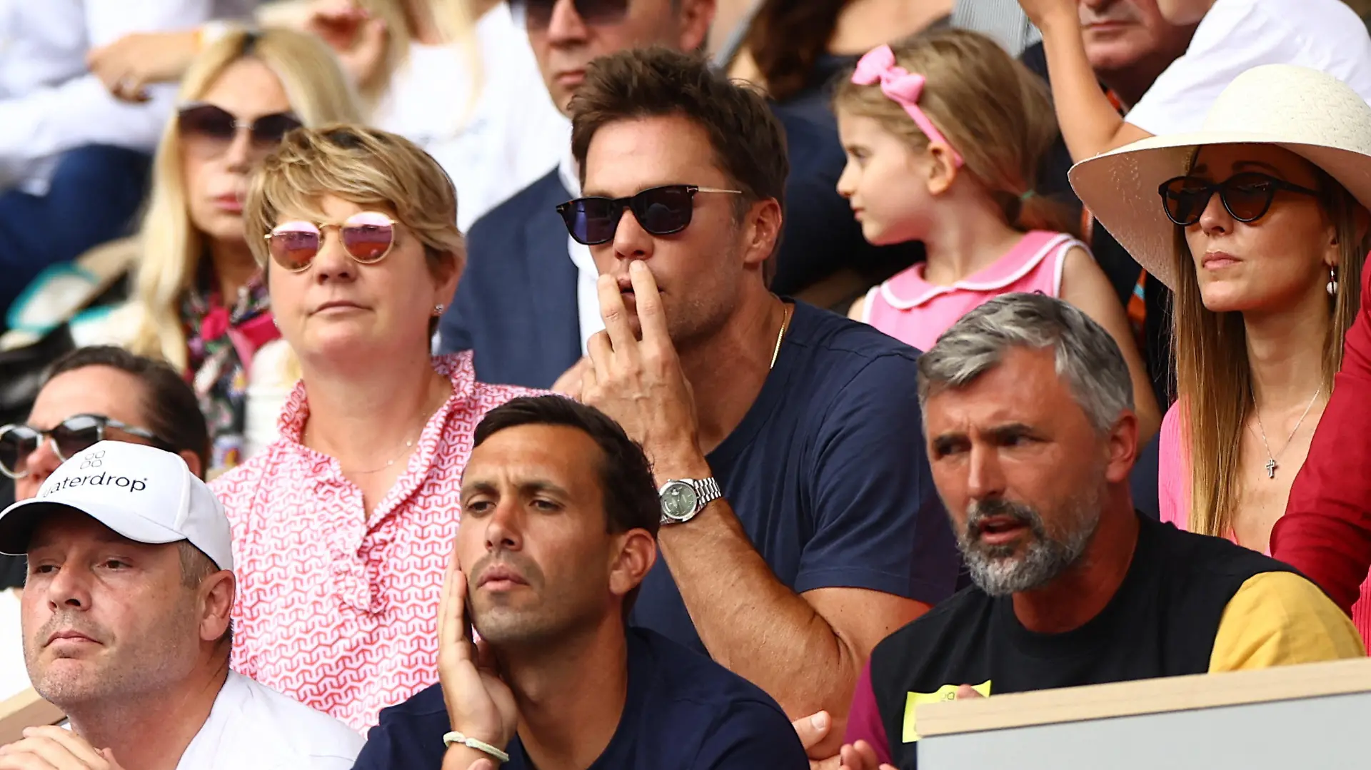 Tennis - French Open - Roland Garros, Paris, France - June 11, 2023 Former American footballer Tom Brady, Jelena Djokovic, wife of Novak Djokovic and Goran Ivanisevic, coach of Novak Djokovic are pictured during the men's singles final between Serbia's Novak Djokovic and Norway's Casper Ruud REUTERS/Lisi Niesner