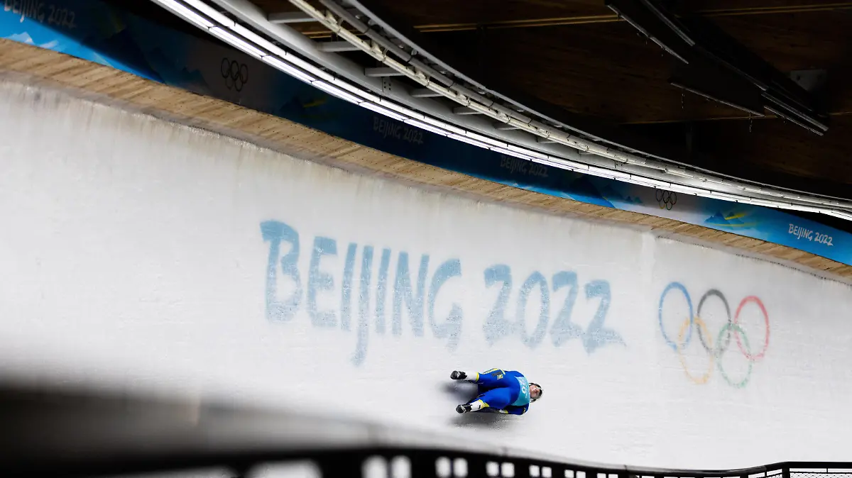OLYMPICS - Winter Olympic Games, Olympische Spiele, Olympia, OS Beijing 2022 YANQING,CHINA,03.FEB.22 - OLYMPICS, LUGE - Winter Olympic Games Beijing 2022, preview, training, singles, men. Image shows Tove Kohala SWE. PUBLICATIONxNOTxINxAUTxSUIxSWE GEPAxpictures/xDanielxGoetzhaber