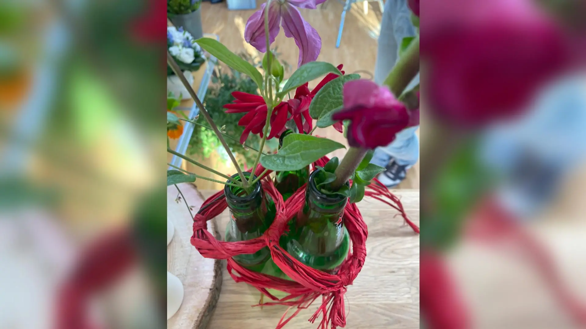 Valentins-Geschenk mit drei Bierflaschen