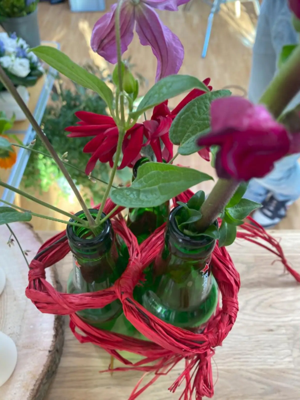Valentins-Geschenk mit drei Bierflaschen