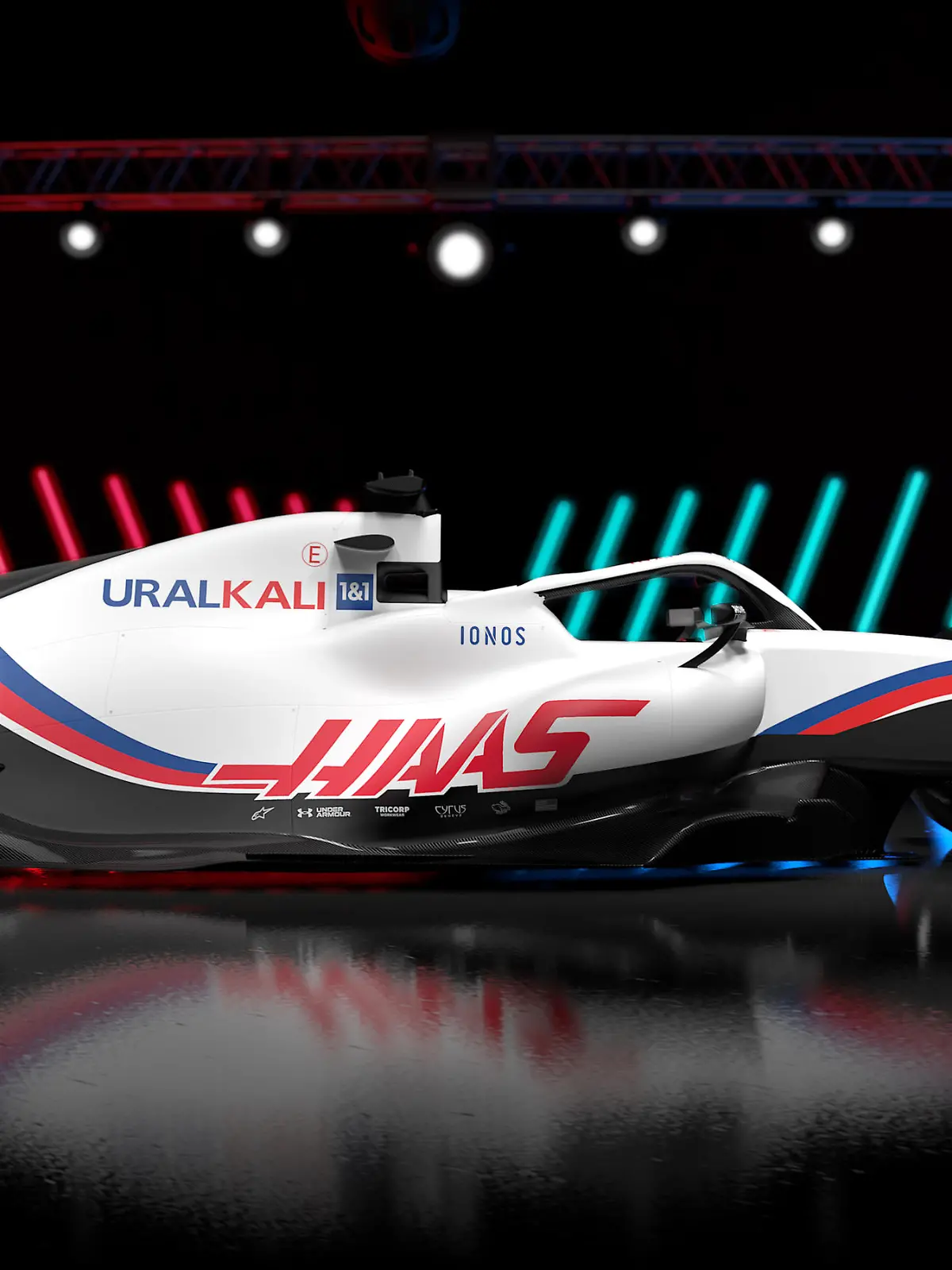Das neue Auto des Haas-Rennstalls.