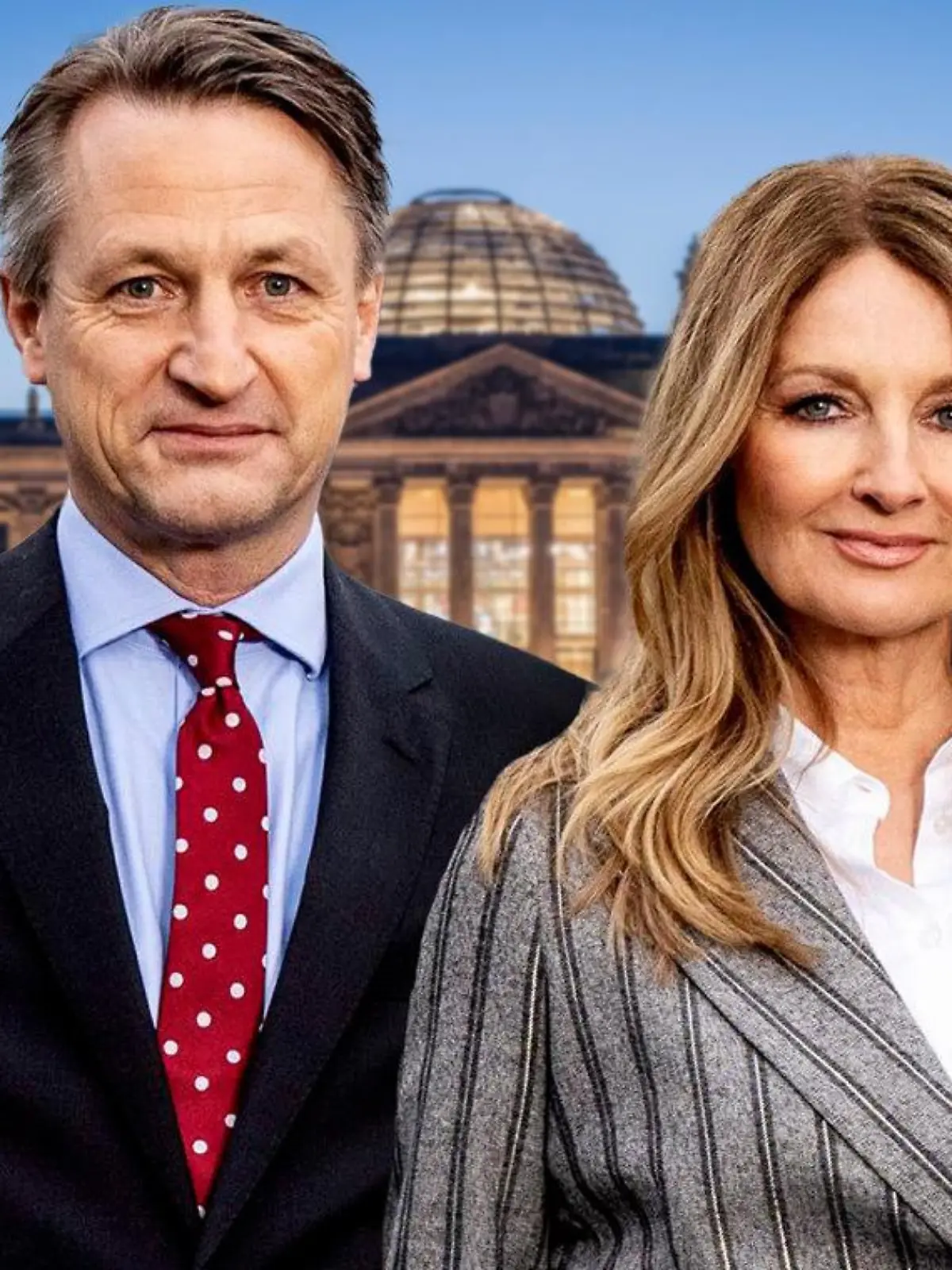 Nikolaus Blome und Frauke Ludowig im RTL-Talk nach der Wahl