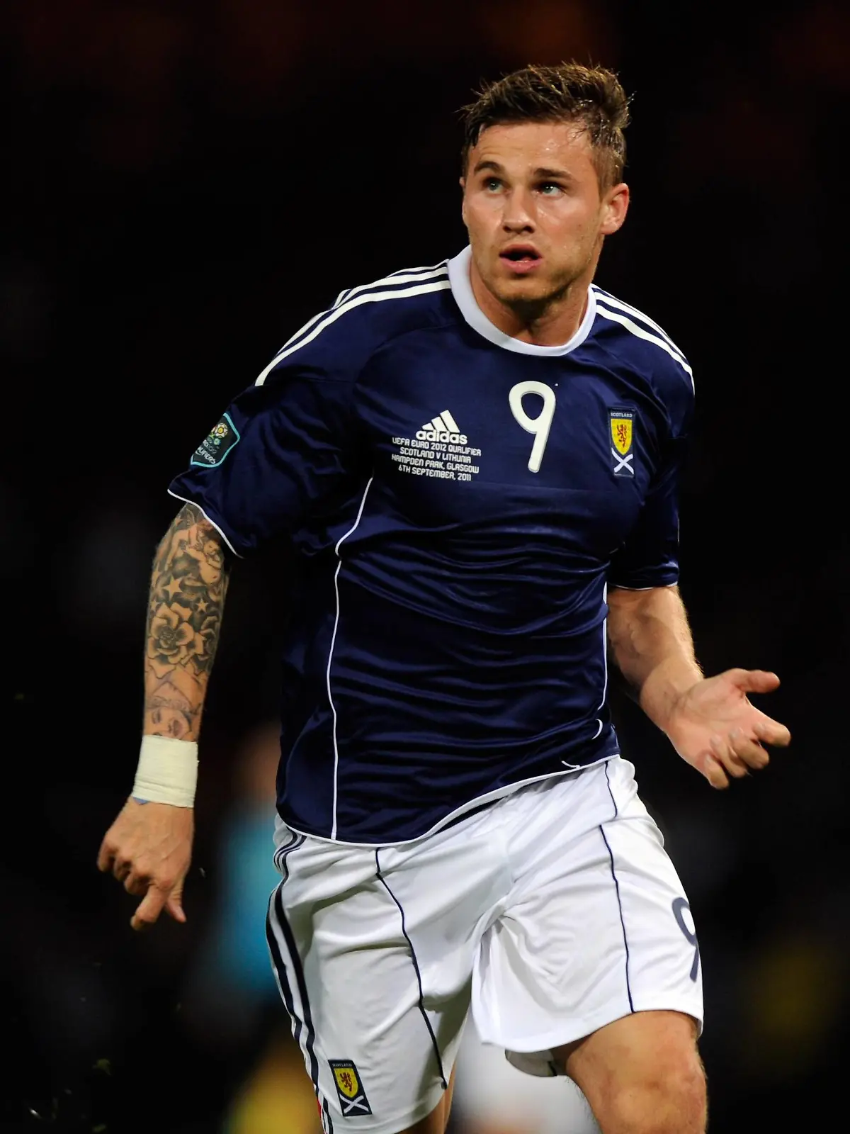 Bildnummer: 08532471  Datum: 06.09.2011  Copyright: imago/Sportimage
David Goodwillie of Scotland European Championship Qualifying Group I Scotland v Lithuania 6th September, 2011 PUBLICATIONxNOTxINxUK ; Fussball EM Euro Quali Nationalteam Länderspiel Glasgow xcb x0x 2011 hoch 

Image number 08532471 date 06 09 2011 Copyright imago  David  of Scotland European Championship Qualifying Group I Scotland v Lithuania 6th September 2011 PUBLICATIONxNOTxINxUK Football euro Euro Qualif National team international match Glasgow  x0x 2011 vertical  