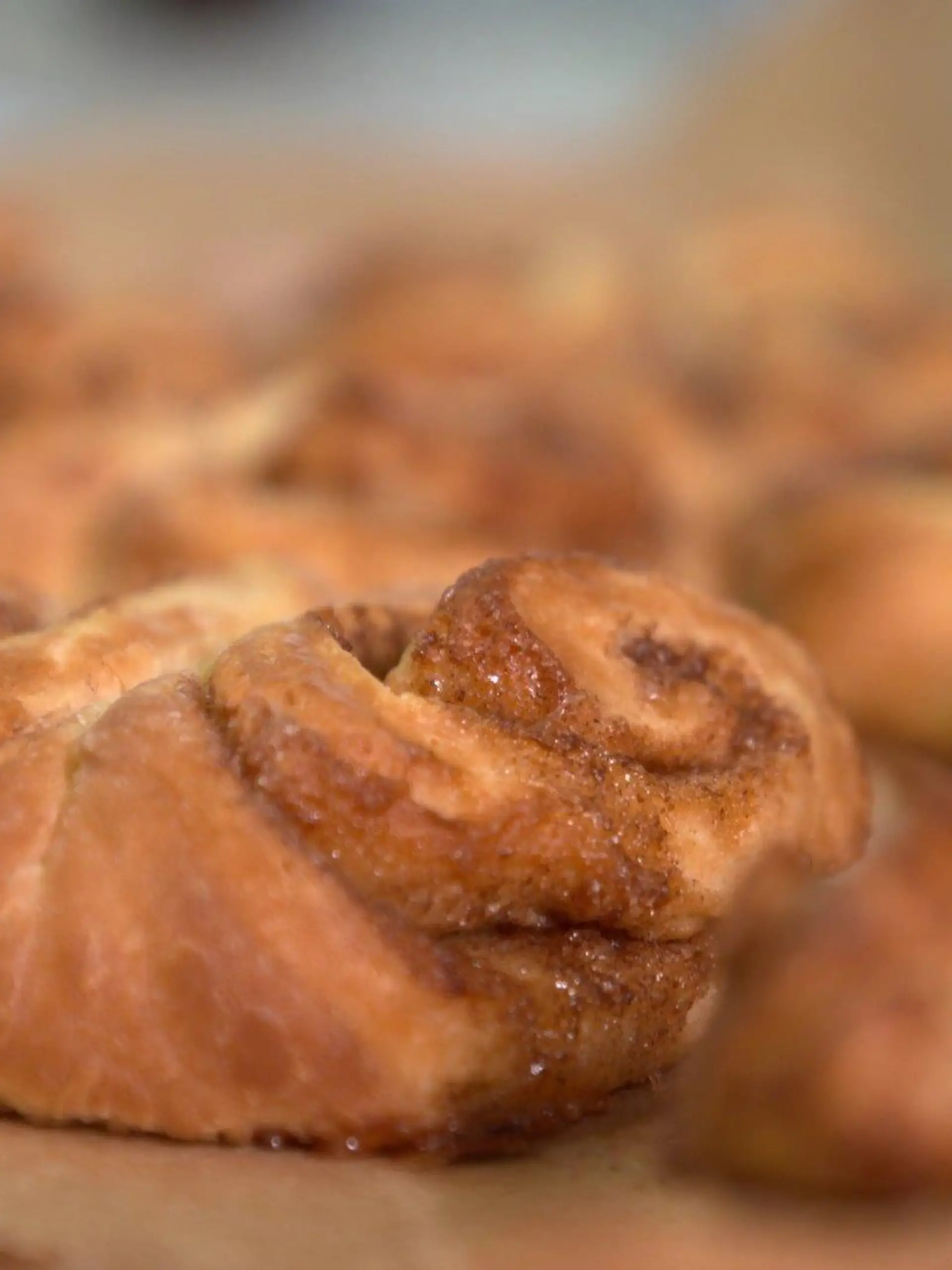 Frisch gebackene Franzbrötchen