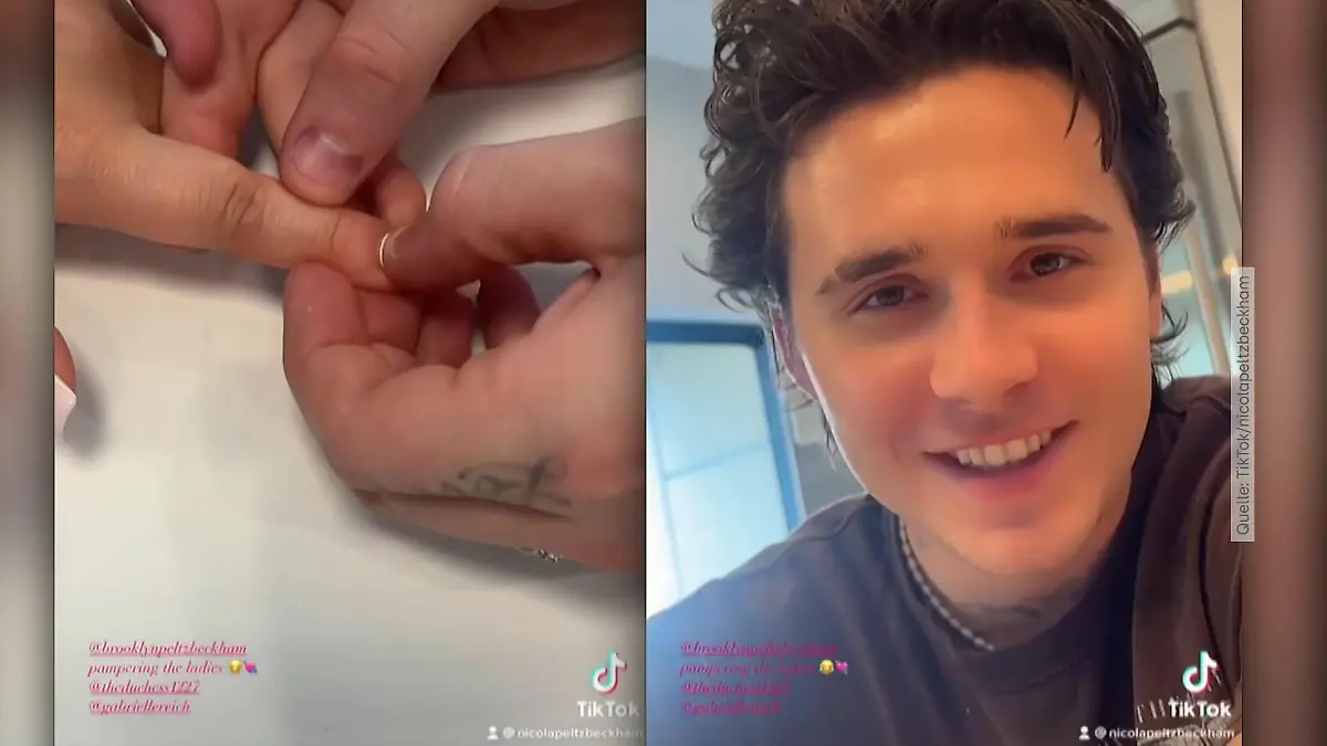 Brooklyn Beckham manikürt seiner Nicola die Finger Wenn das mal keine Liebe ist!
