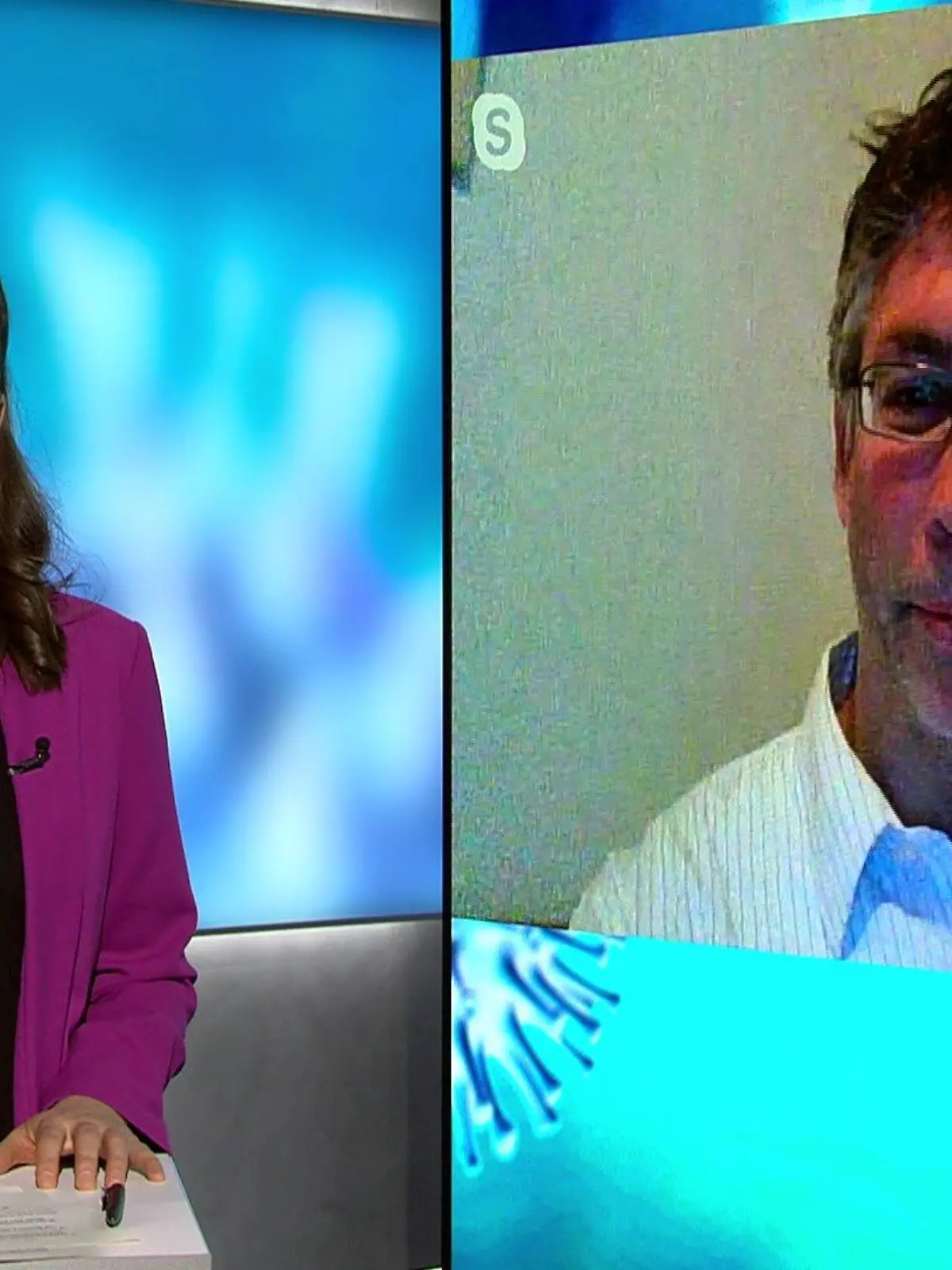 Tamara Bilic spricht mit Prof. Timo Ulrichs