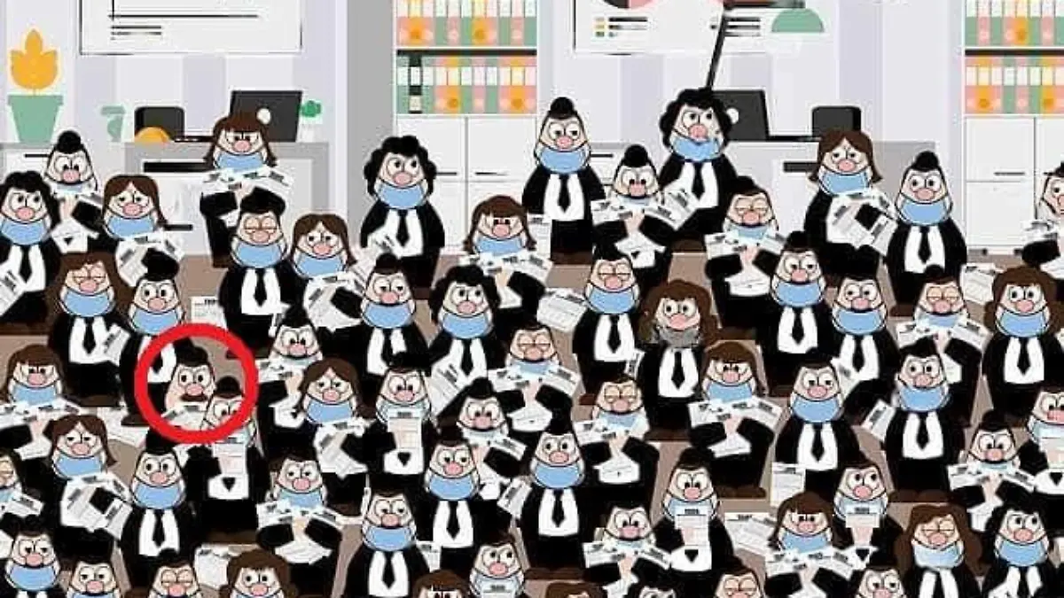 Auflösung Suchbild Mann ohne Maske