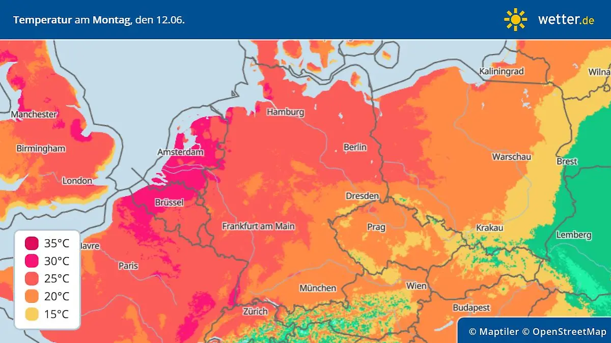 Kühler Ostwind vertreibt das Temperaturhoch