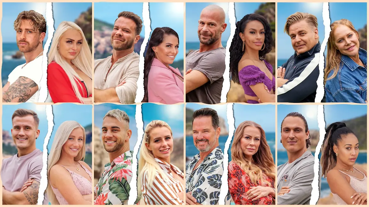 V.l.o.: Luigi Birofio _Gigi_ und Michelle Daniaux, Marcus Muth und Meike Emonts, Markus Kok _Koki_ und Cecilia Asoro, Patrick Eid und Doreen Dietel. V.l.u.:Robin Riebling und Lena Schiwiora, Serkan Yavuz und Carina Spack, Alex Jolig und Jenny Elvers, Dominik Wirlend und Sarah Joelle Jahnel.

Die Verwendung des sendungsbezogenen Materials ist nur mit dem Hinweis und Verlinkung auf RTL+ gestattet.