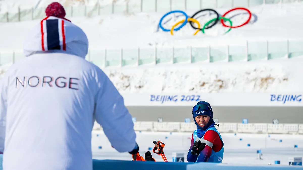 220131 Tiril Eckhoff of Norway during a training session ahead of the 2022 Winter Olympics on January 31, 2022 in Zhangjiakou. Photo: Vegard Grott / BILDBYRAN / kod VG / VG0212 bbeng skidskytte biathlon skiskyting Olympic Games, Olympische Spiele, Olympia, OS olympics winter olympics os ol olympiska spel vinter-os olympiske leker peking peking 2022 beijing 2022 beijing 2022 olympic games beijing beijing 2022 winter olympic games peking-os beijing-ol vinter-ol träning practice training trening dam *** 220131 Tiril Eckhoff of Norway during a training session ahead of the 2022 Winter Olympics on January 31, 2022 in Zhangjiakou Photo Vegard Grott BILDBYRAN kod VG VG0212 bbeng biathlon biathlon biathlon olympic games olympics winter olympics os ol olympiska spel vinter os olympiske leker peking peking 2022 beijing 2022 beijing 2022 olympic games beijing beijing 2022 winter olympic games peking os beijing ol winter ol training practice training training ladies, PUBLICATIONxNOTxINxSWExNORxAUT Copyright: VEGARDxGRoTT BB220131VG010