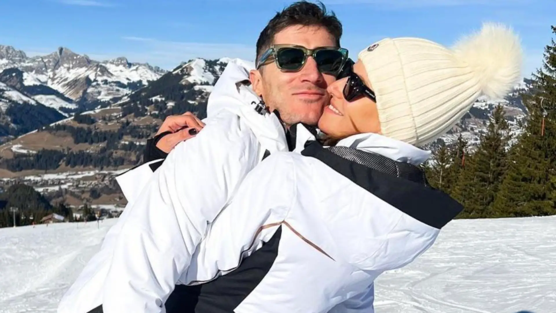 Robert Lewandowski mit Frau Anna