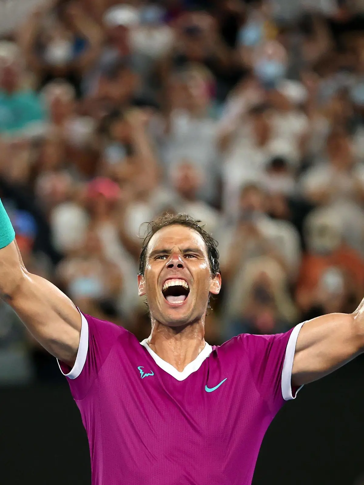  Mandatory Credit: Photo by Ella Ling/Shutterstock 12778014do Rafael Nadal celebrates victory in the Men s Singles final Australian Open, Day Fourteen, Tennis, Melbourne Park, Melbourne, Australia - 30 Jan 2022 Australian Open, Day Fourteen, Tennis, Melbourne Park, Melbourne, Australia - 30 Jan 2022 PUBLICATIONxINxGERxSUIxAUTXHUNxGRExMLTxCYPxROMxBULxUAExKSAxONLY Copyright: xEllaxLing/Shutterstockx 12778014do