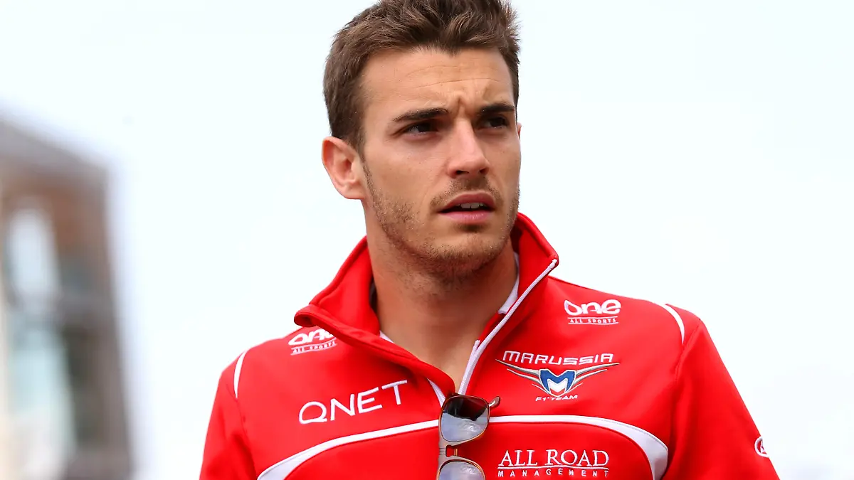 FILE: F1 Driver Jules Bianchi Dies From Crash Injuries MONTE-CARLO, MONACO - MAY 21:  Jules Bianchi of France and Marussia walks across the paddock ahead of the Monaco Formula One Grand Prix at Circuit de Monaco on May 21, 2014 in Monte-Carlo, Monaco.  (Photo by Mark Thompson/Getty Images)