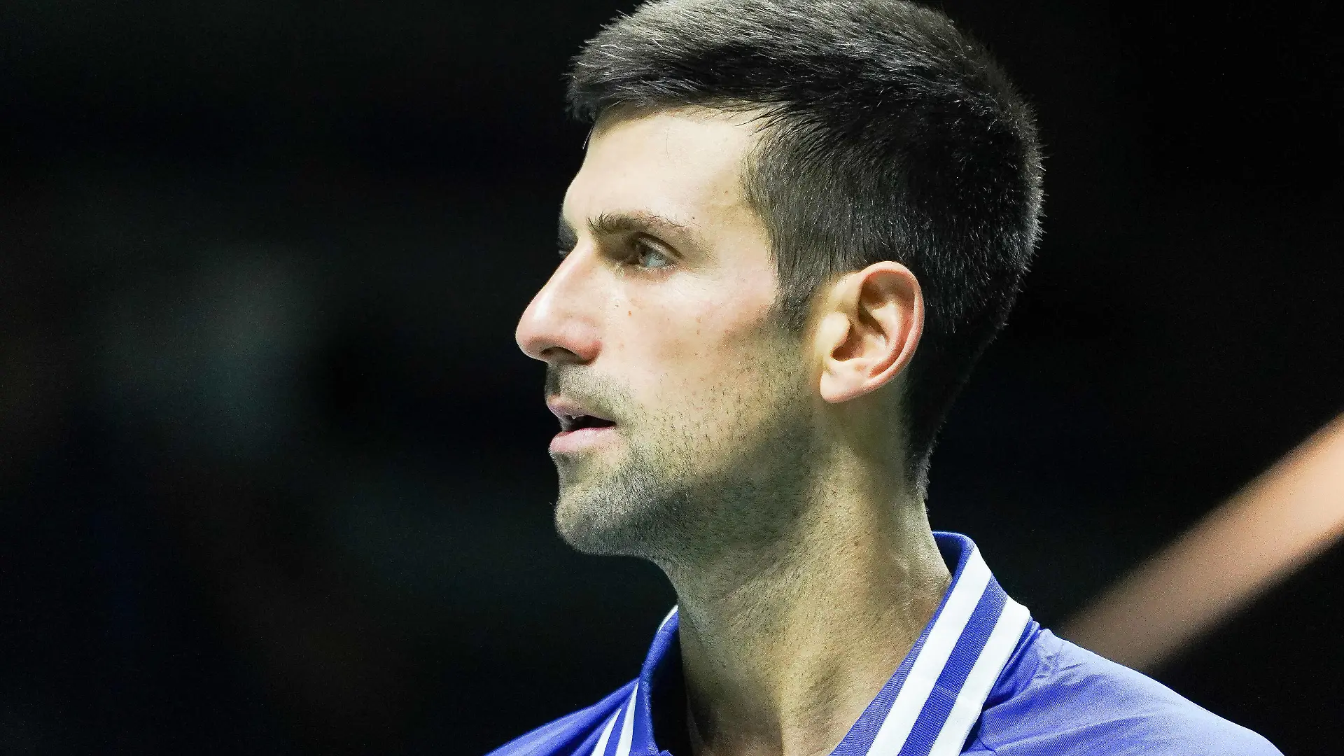 Novak Djokovic - Croatia - Davis Cup Finals 2021 - Semifinal 1 Novak Djokovic of Serbia in action during the Davis Cup Finals 2021, Semifinal 1, tennis match played between Croatia and Serbia at Madrid Arena pabilion on December 03, 2021, in Madrid, Spain. Madrid Spain PUBLICATIONxNOTxINxFRA Copyright: xOscarxGonzalezx originalFilename:gonzalez-notitle211203_npYhY.jpg