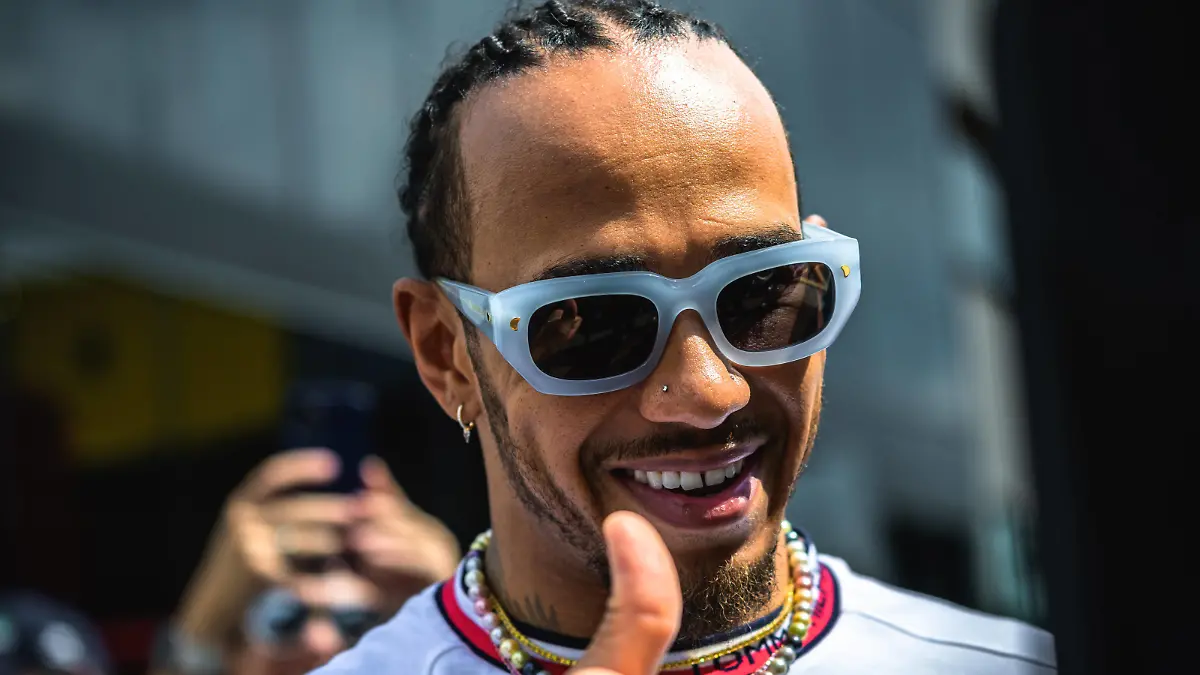 June 3, 2023, Barcelona, Catalonia, Spain: LEWIS HAMILTON GBR from team Mercedes is seen in the paddock during the practice day of the Spanish GP at Circuit de Catalunya Barcelona Spain - ZUMAo105 20230603_zap_o105_006 Copyright: xMatthiasxOesterlex