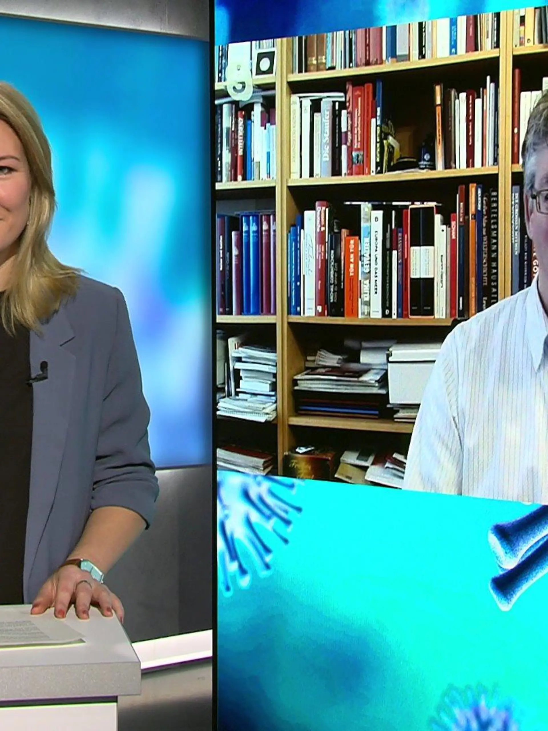 Vivian Bahlmann spricht mit Prof. Timo Ulrichs