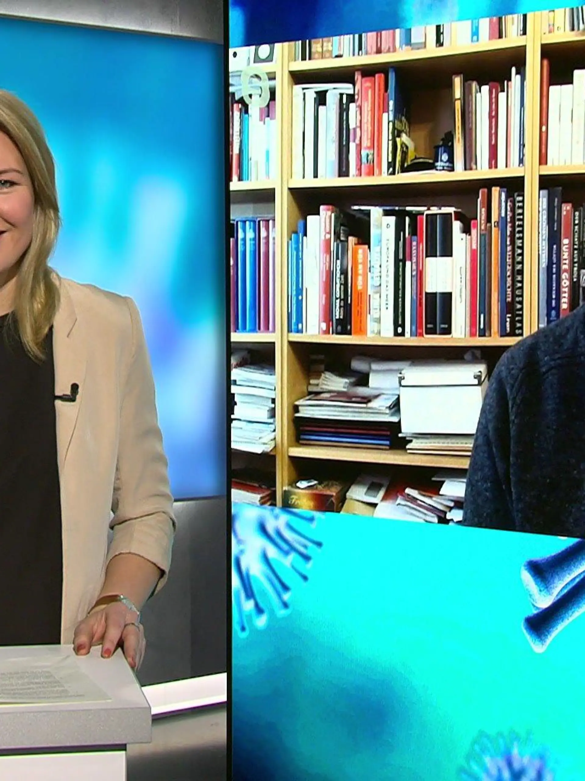 Vivian Bahlmann spricht mit Prof. Timo Ulrichs