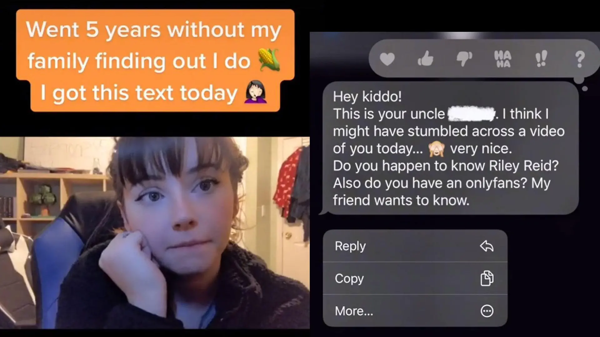 Diese verstörende SMS erhält Karlie Brooks von ihrem Onkel.