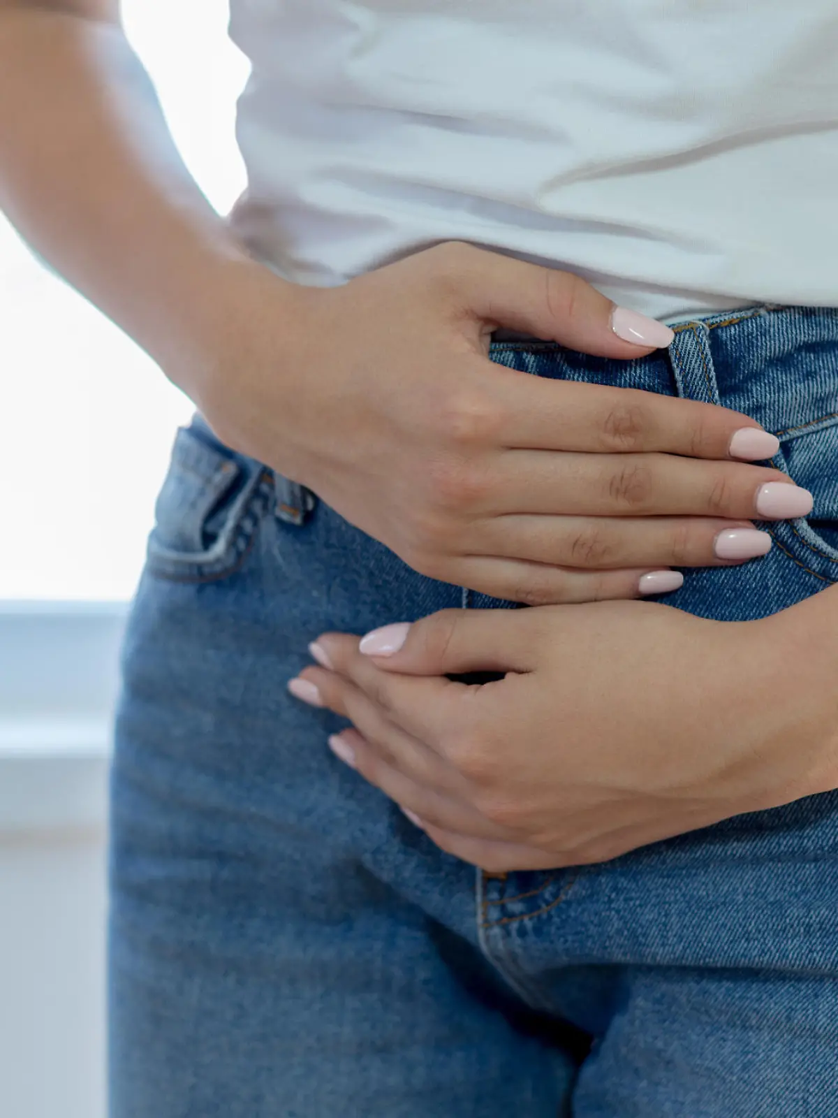 Woman with menstrual pain