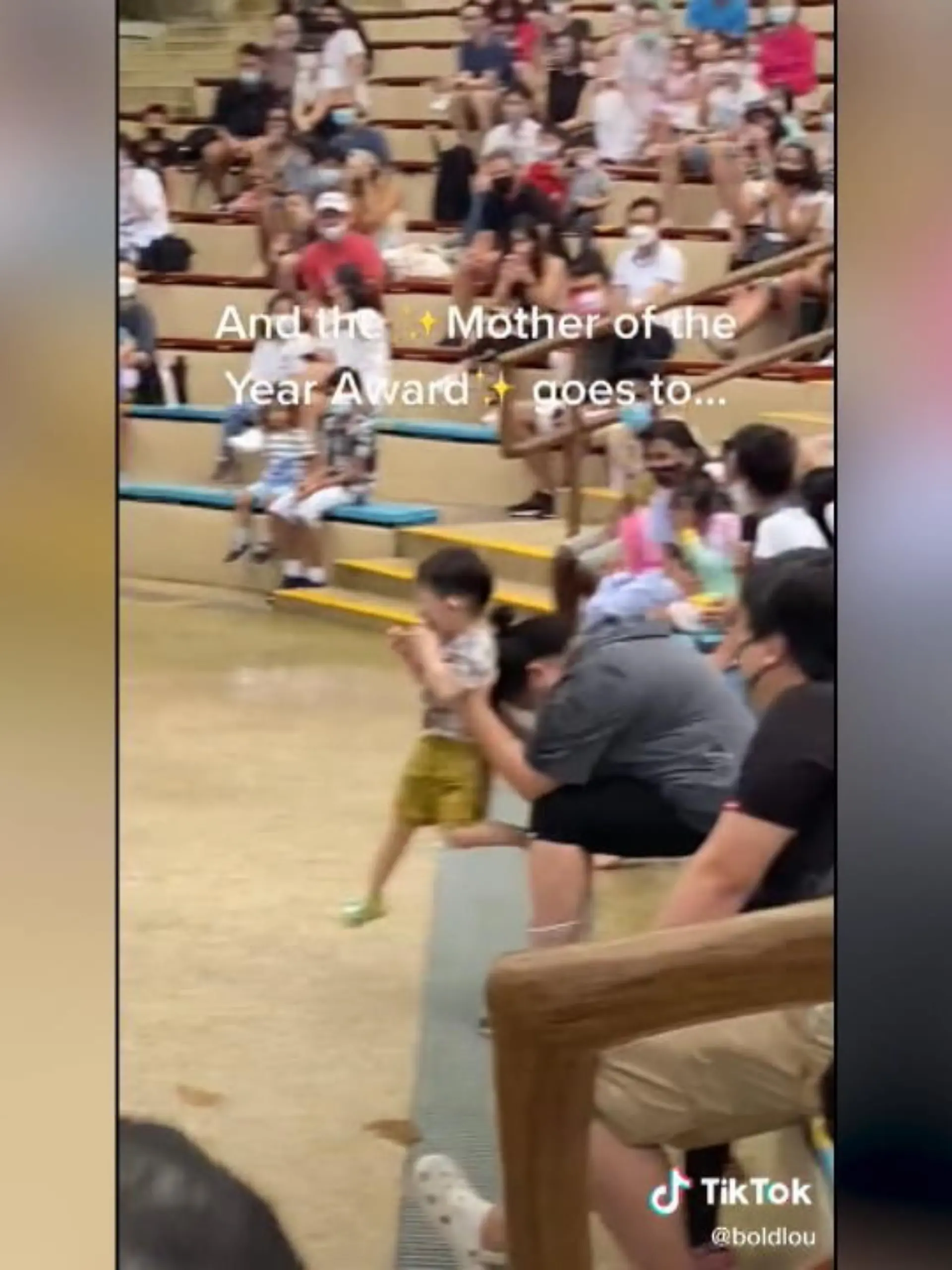 Diese Aufnahmen werfen Fragen auf: Wusste die Frau nicht, dass man in Reihe 1 bei der Seehund-Show nass wird? Oder soll so kindliche Begeisterung aussehen? Oder ist der Kleine hier nicht doch eher menschliches Schutzschild?! Schauen Sie selbst.