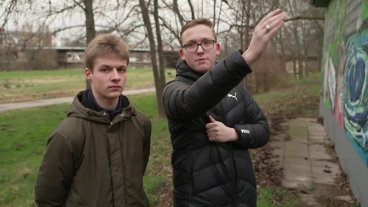 Das Opfer Max K. (links) mit seinem Freund Luca am Tatort