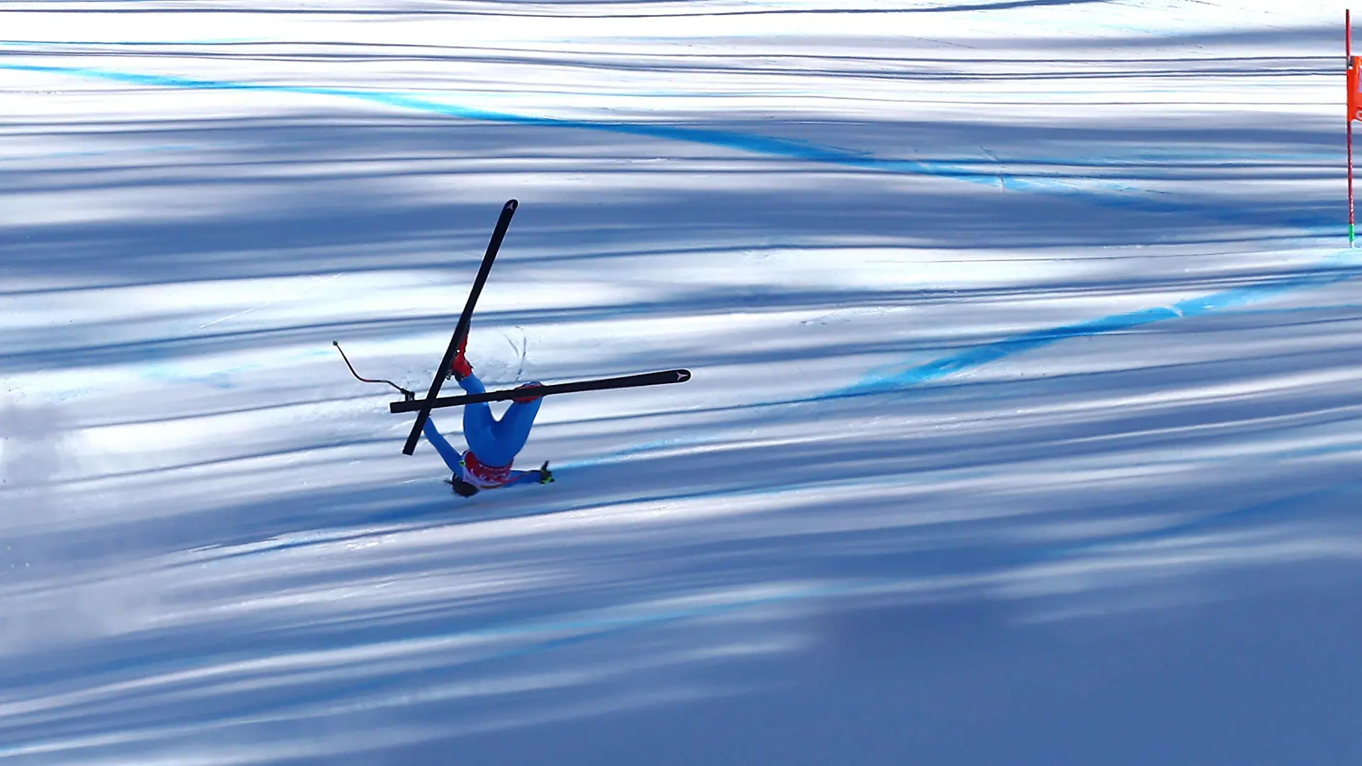 January 23, 2022, Cortina d Ampezzo, Italy: Sofia Goggia of Italy crashing down the slope during the Women s SuperG race at the FIS Alpine Skiing World Cup in Cortina d Ampezzo, Italy, 23 January 2022. ANSA/ANDREA SOLERO Alpine Skiing World Cup in Cortina d Ampezzo PUBLICATIONxINxGERxSUIxAUTxONLY - ZUMAa110 20220123_zaf_a110_030 Copyright: xAndreaxSolerox