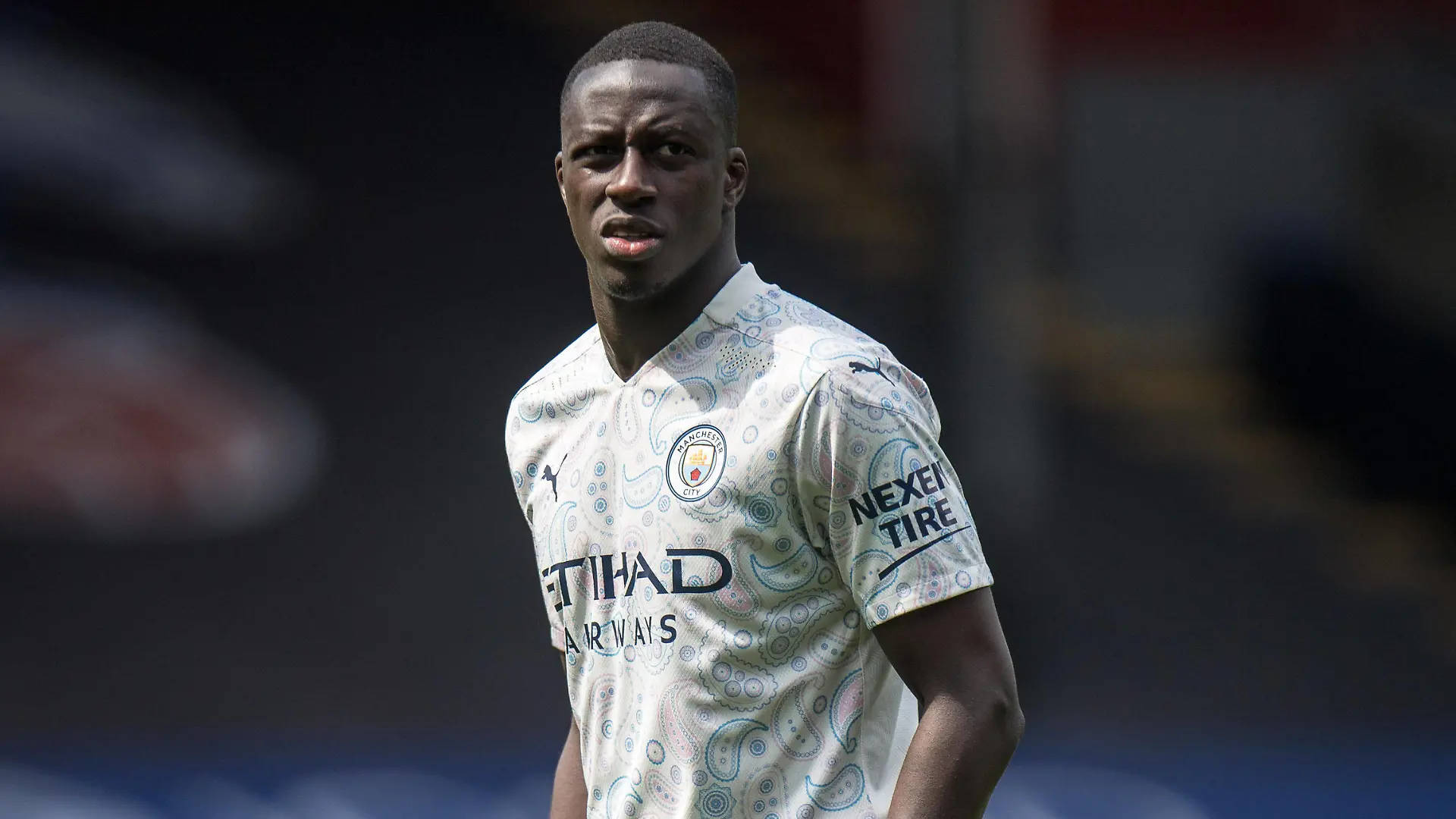 LONDON, ENGLAND - MAY 01: Benjamin Mendy of Manchester City during the Premier League match between Crystal Palace and Manchester City at Selhurst Park on May 1, 2021 in London, United Kingdom. Sporting stadiums around the UK remain under strict restrictions due to the Coronavirus Pandemic as Government social distancing laws prohibit fans inside venues resulting in games being played behind closed Crystal Palace v Manchester City - Premier League Copyright: xSebastianxFrejx